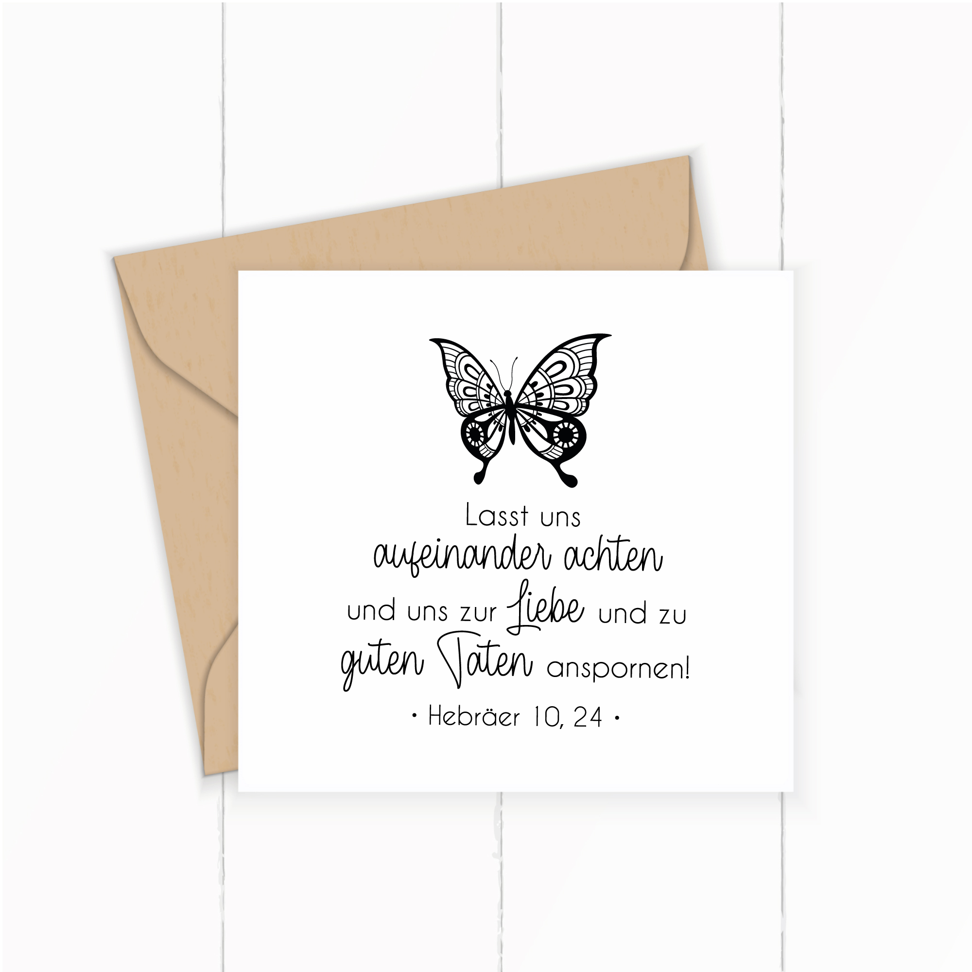 Bibelversstempel - Lasst uns aufeinander achten - Hebräer 10,24