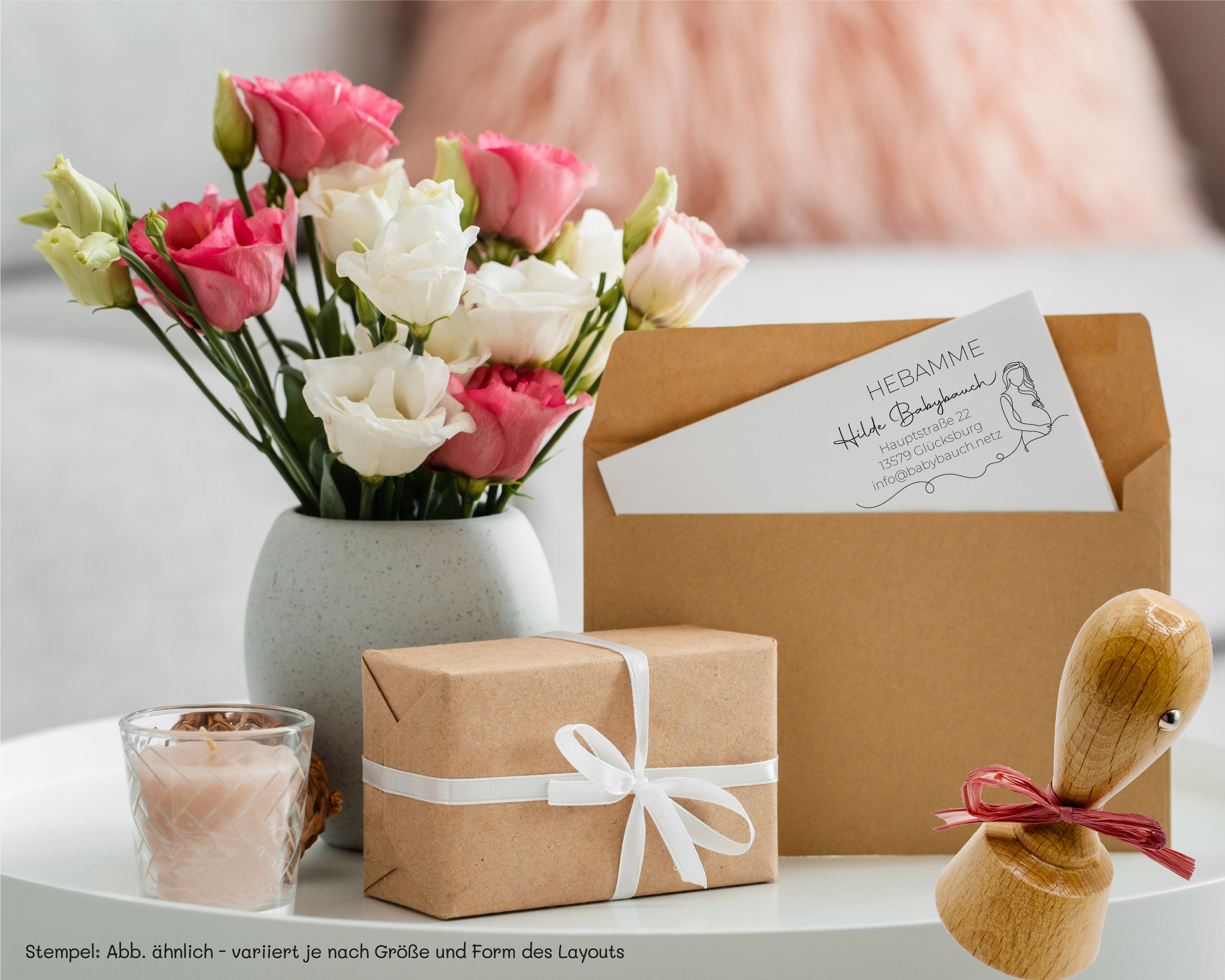 Personalisierter Hebammenstempel<br> – passend für den Mutterpass