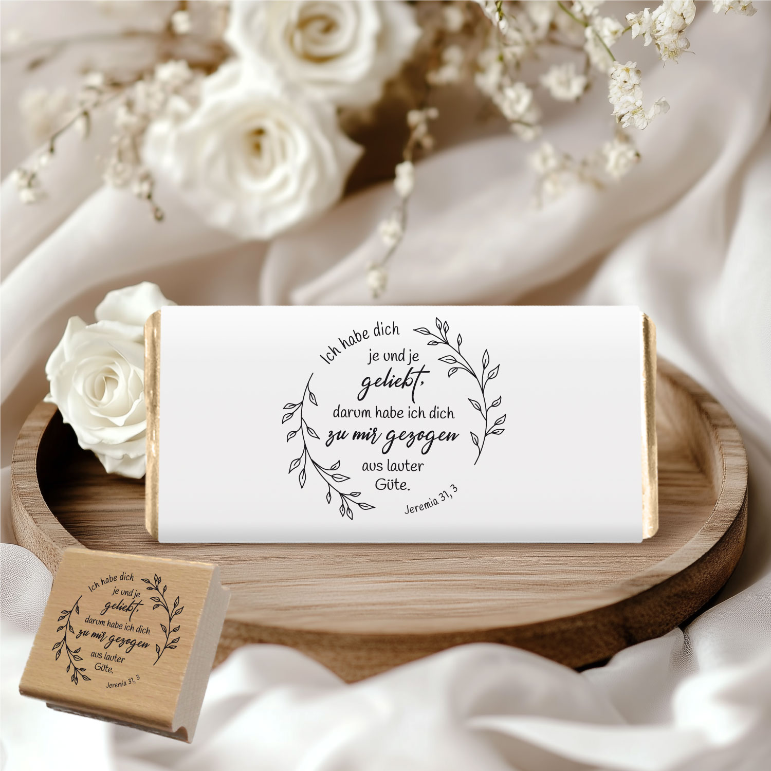 Bibelversstempel - Ich habe dich je und je geliebt - Jeremia 31,3