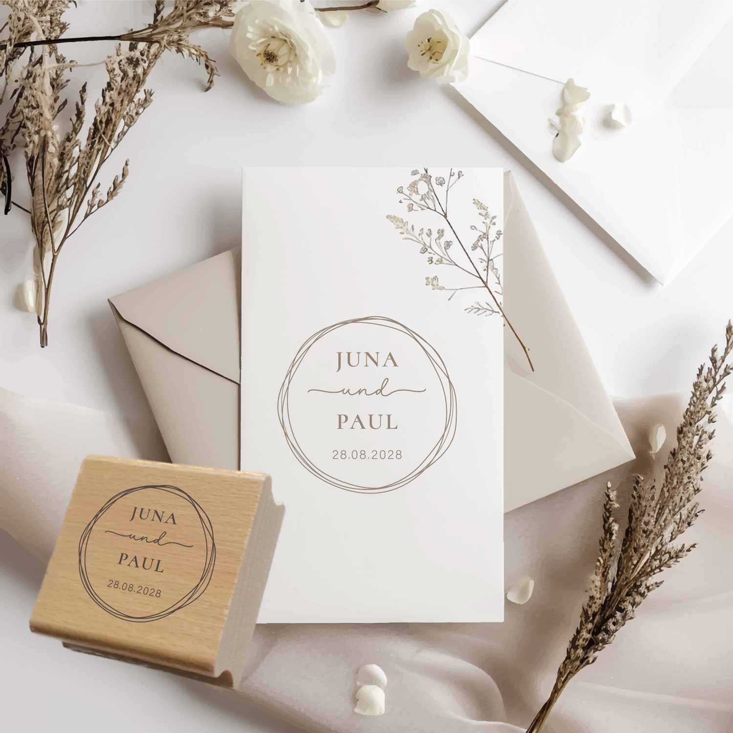 Personalisierter Hochzeits-STEMPEL "Juna"