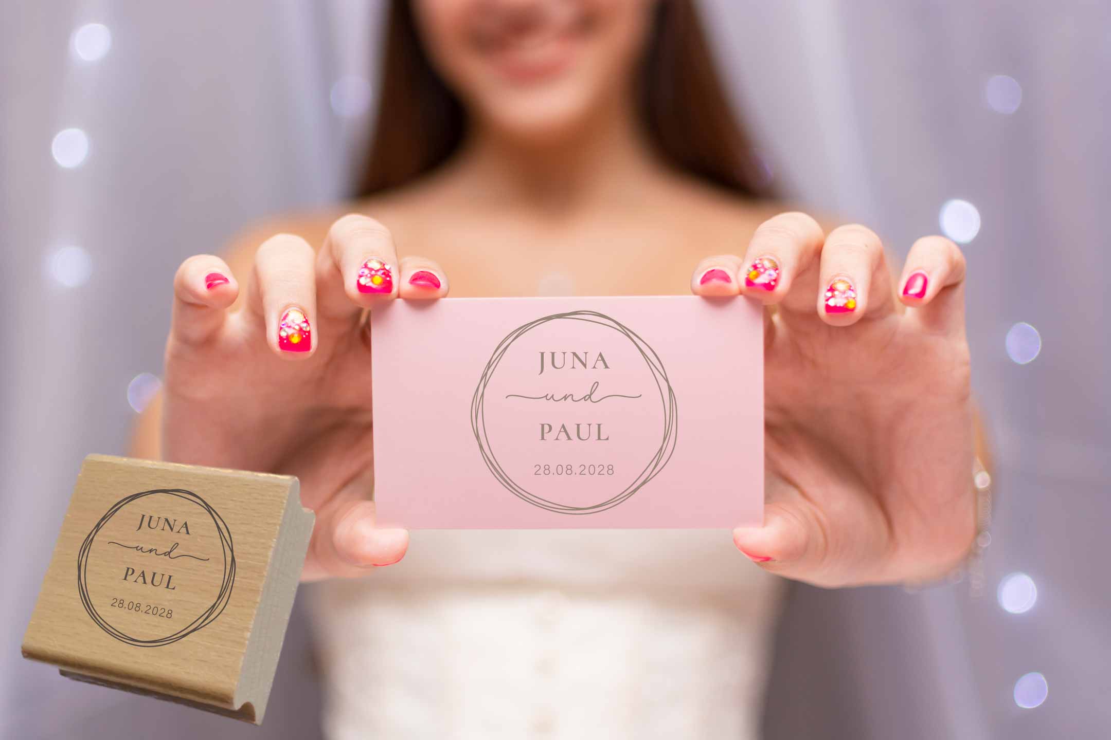 Personalisierter Hochzeits-STEMPEL "Juna"