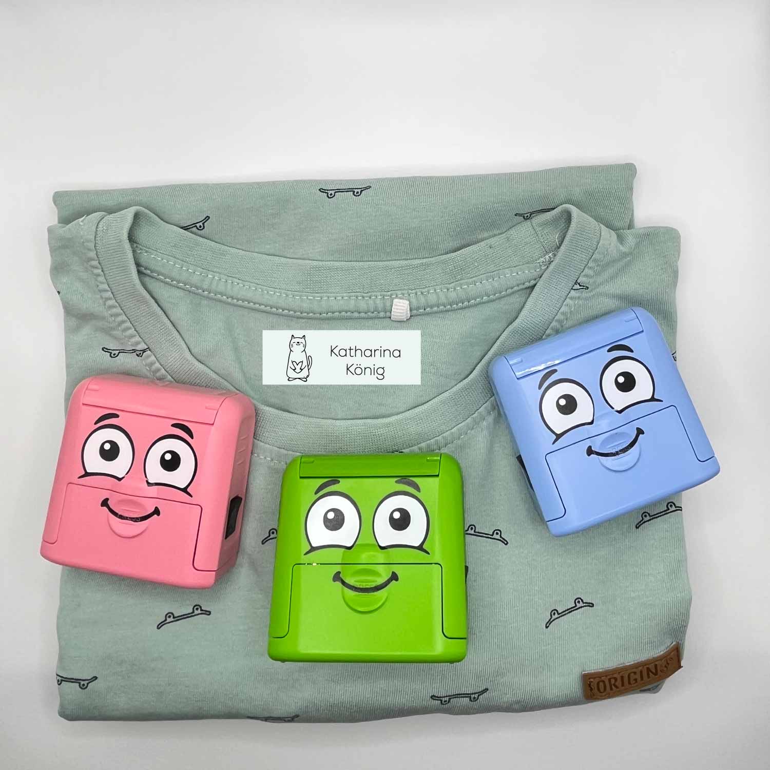 Dein personalisierter Textilstempel „Katze“ | 38 x 14 mm