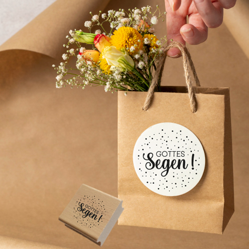 Konfetti-STEMPEL "Gottes Segen!"