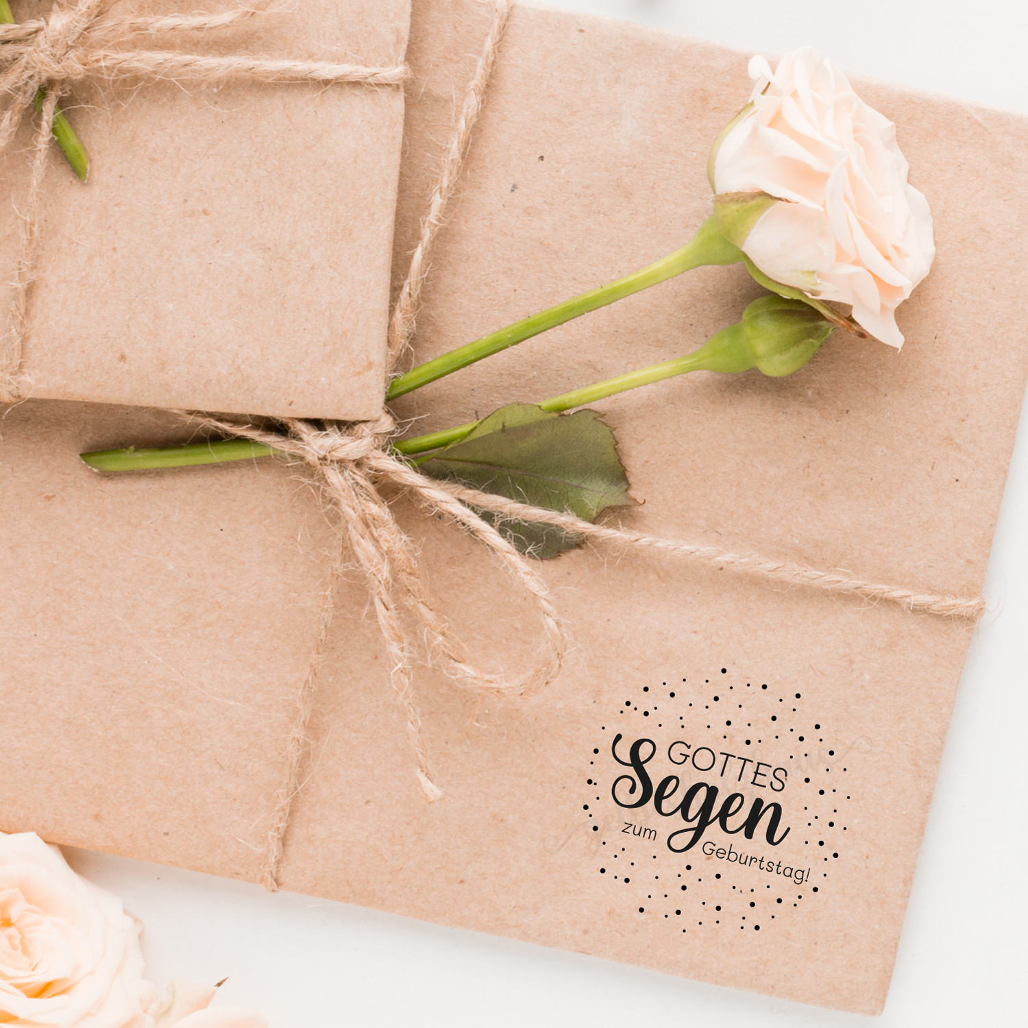 Konfetti-STEMPEL "Gottes Segen zum Geburtstag!"