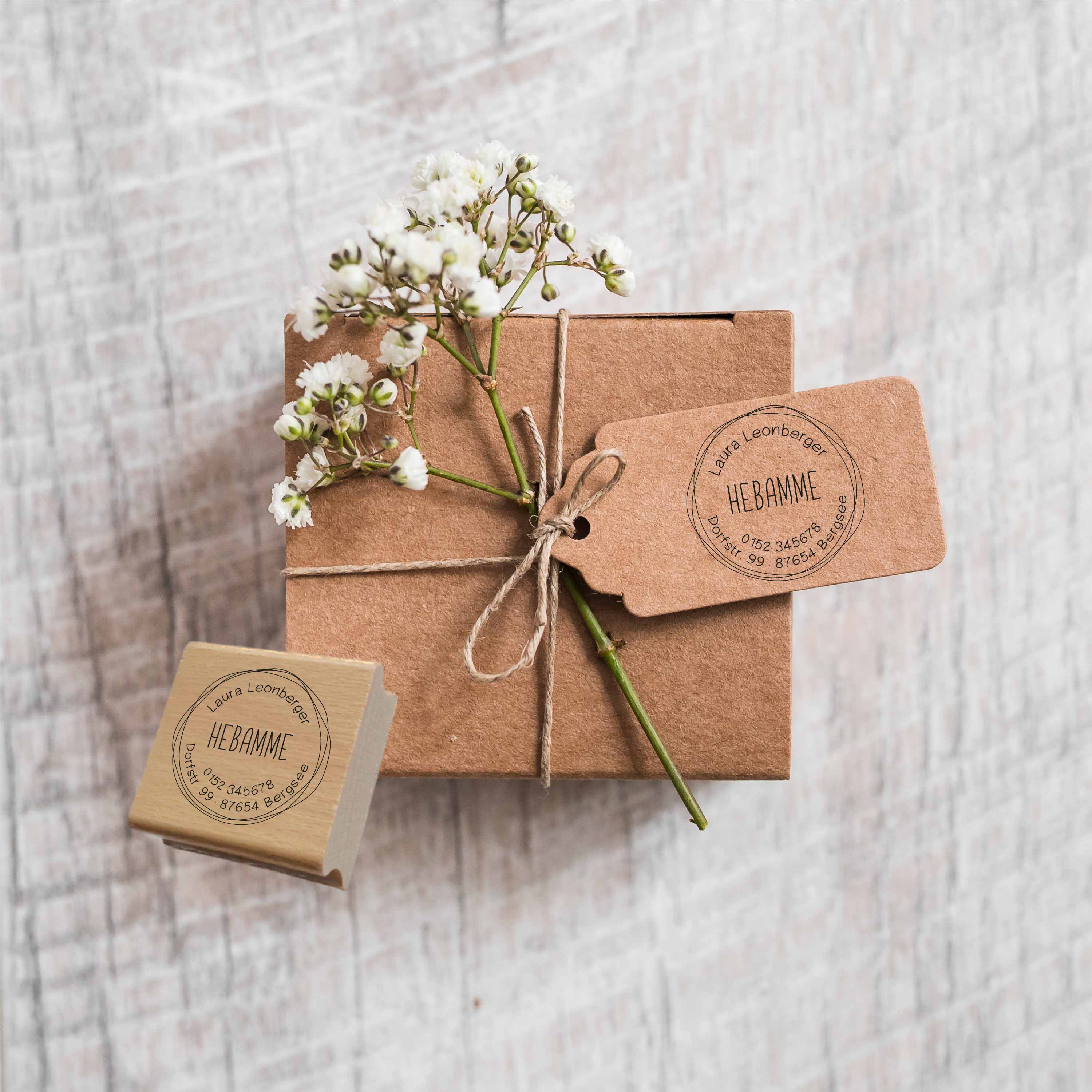 AdressSTEMPEL für Hebammen und Geburtshelfer "Kreis"