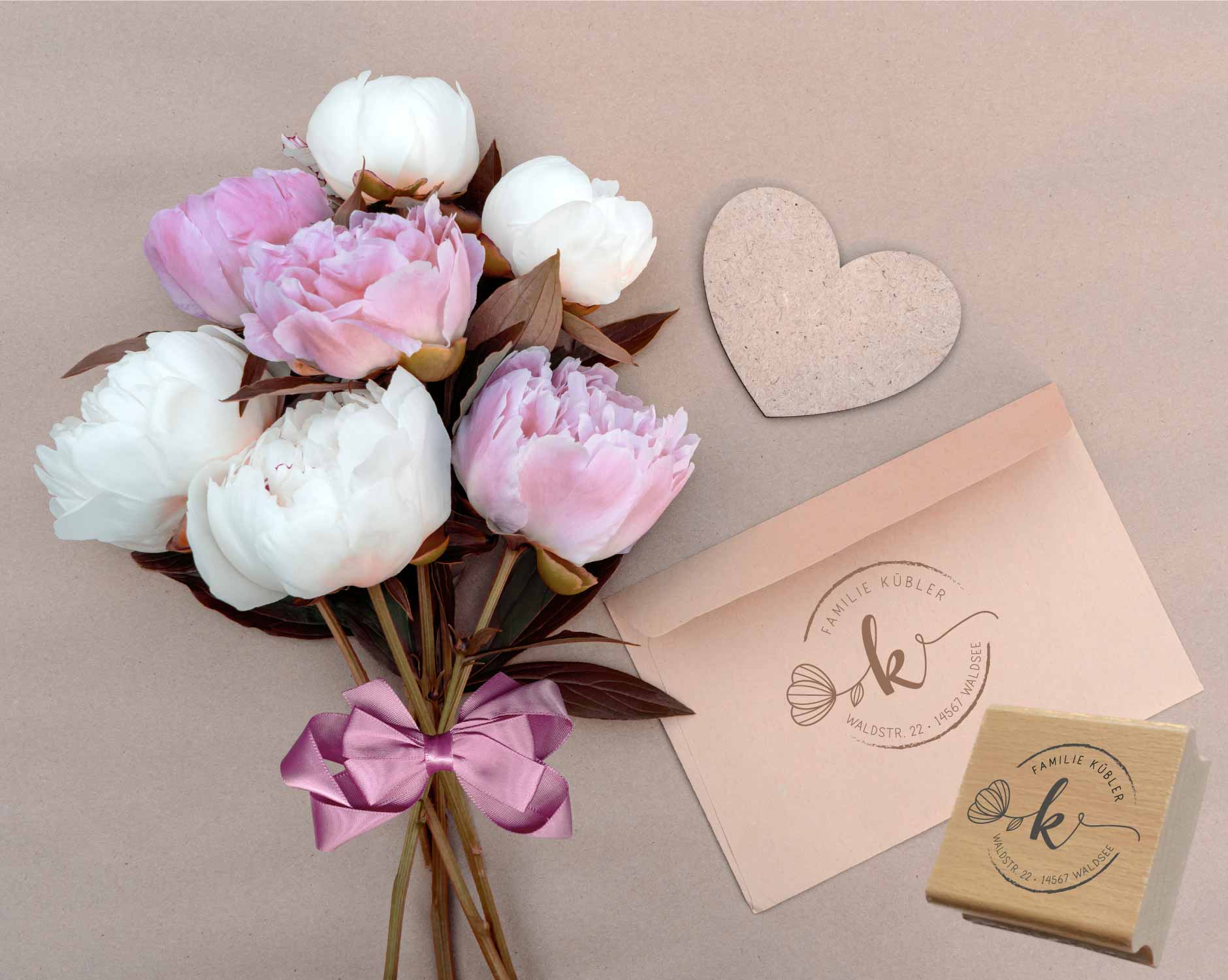 Personalisierter Adresstempel "Kübler" | 4–10 cm 