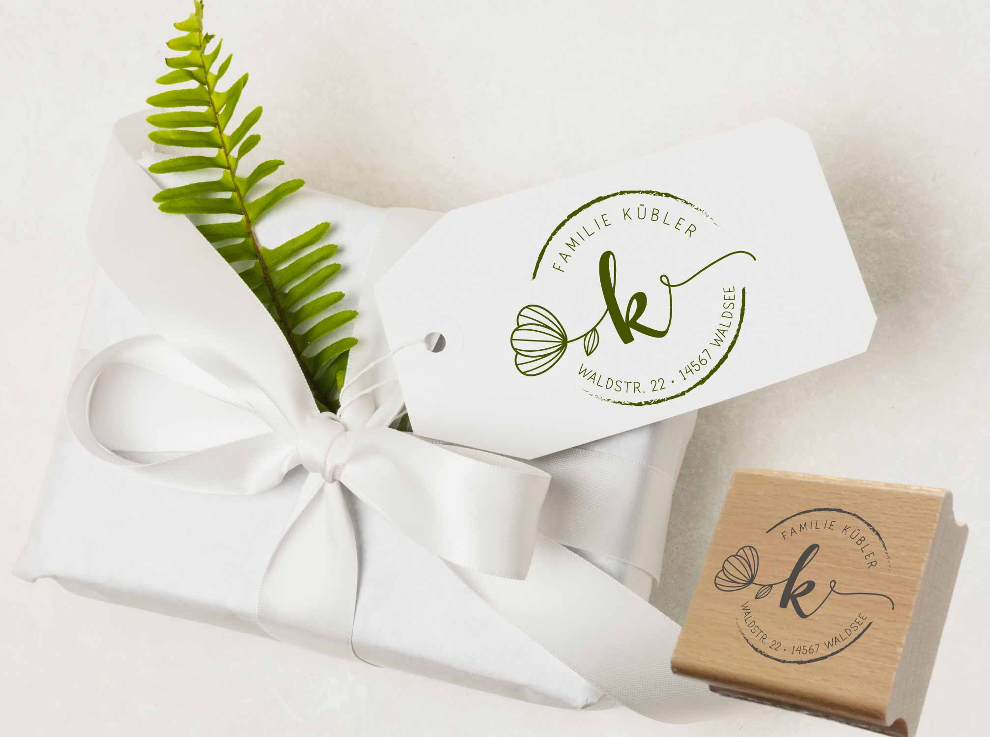 Personalisierter Adresstempel "Kübler" | 4–10 cm 