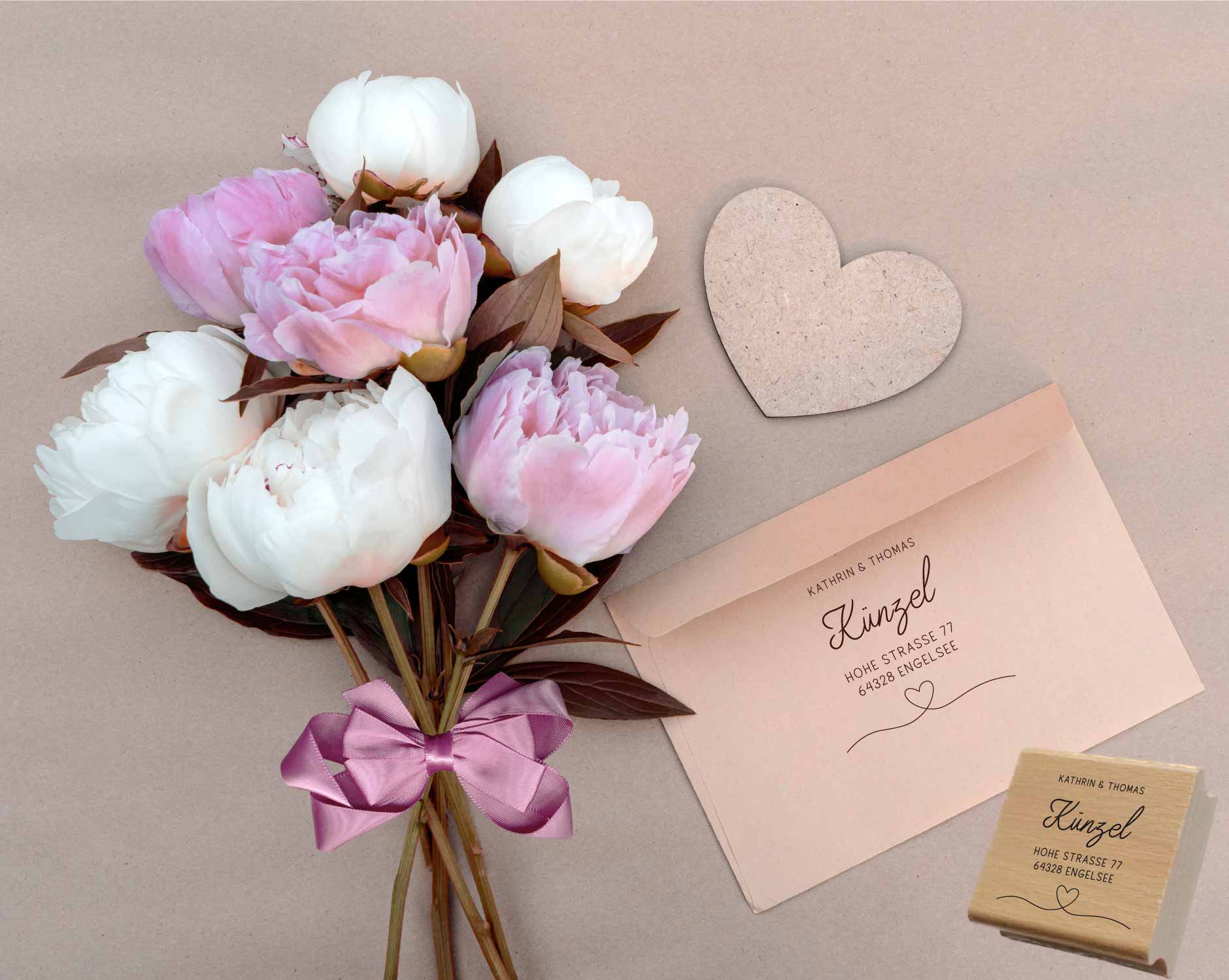 Personalisierter Adresstempel "Künzel" | 4–10 cm 