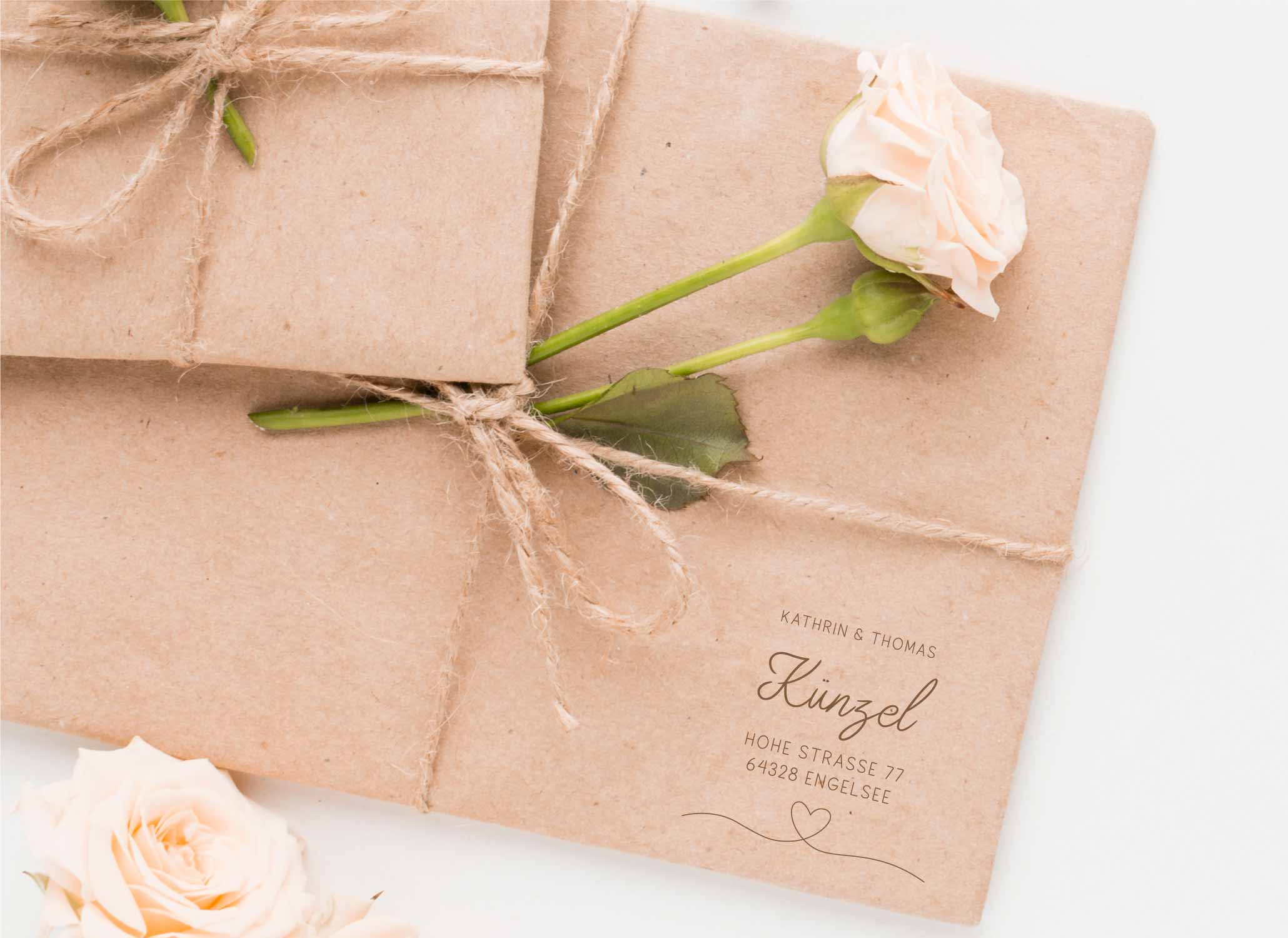 Personalisierter Adresstempel "Künzel" | 4–10 cm 