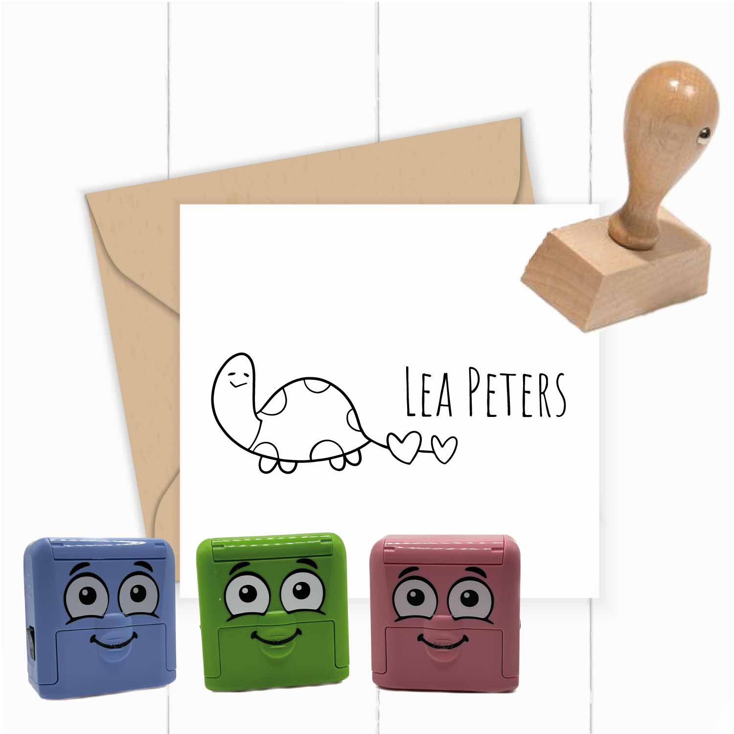 Dein personalisierter Textilstempel „Schildkröte“ | 38 x 14 mm