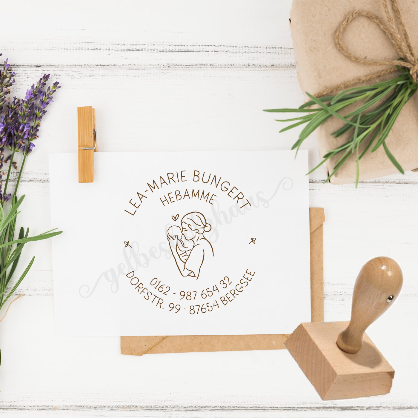 Adressstempel für Hebammen & Geburtshelfer – personalisiert