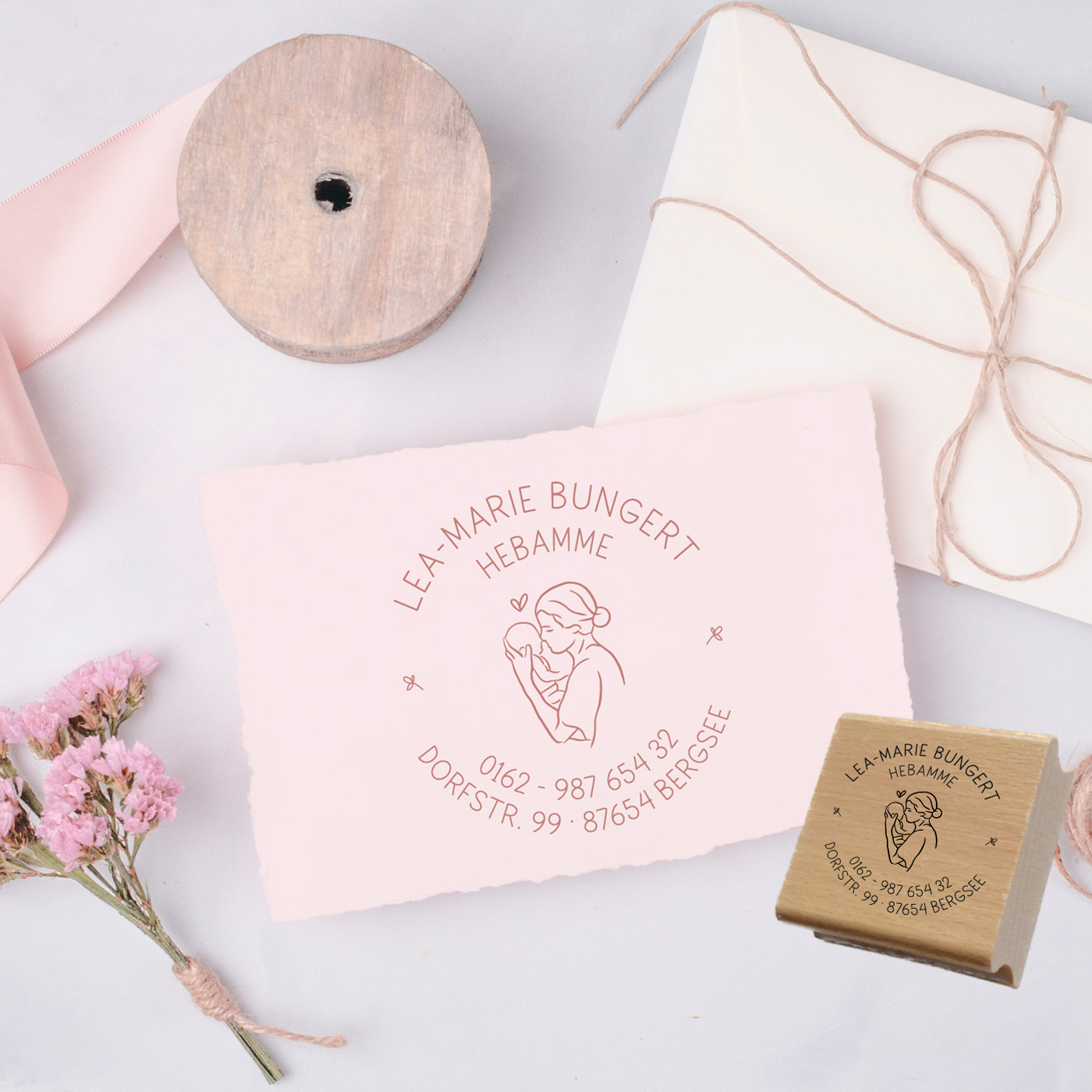 Adressstempel für Hebammen & Geburtshelfer – personalisiert