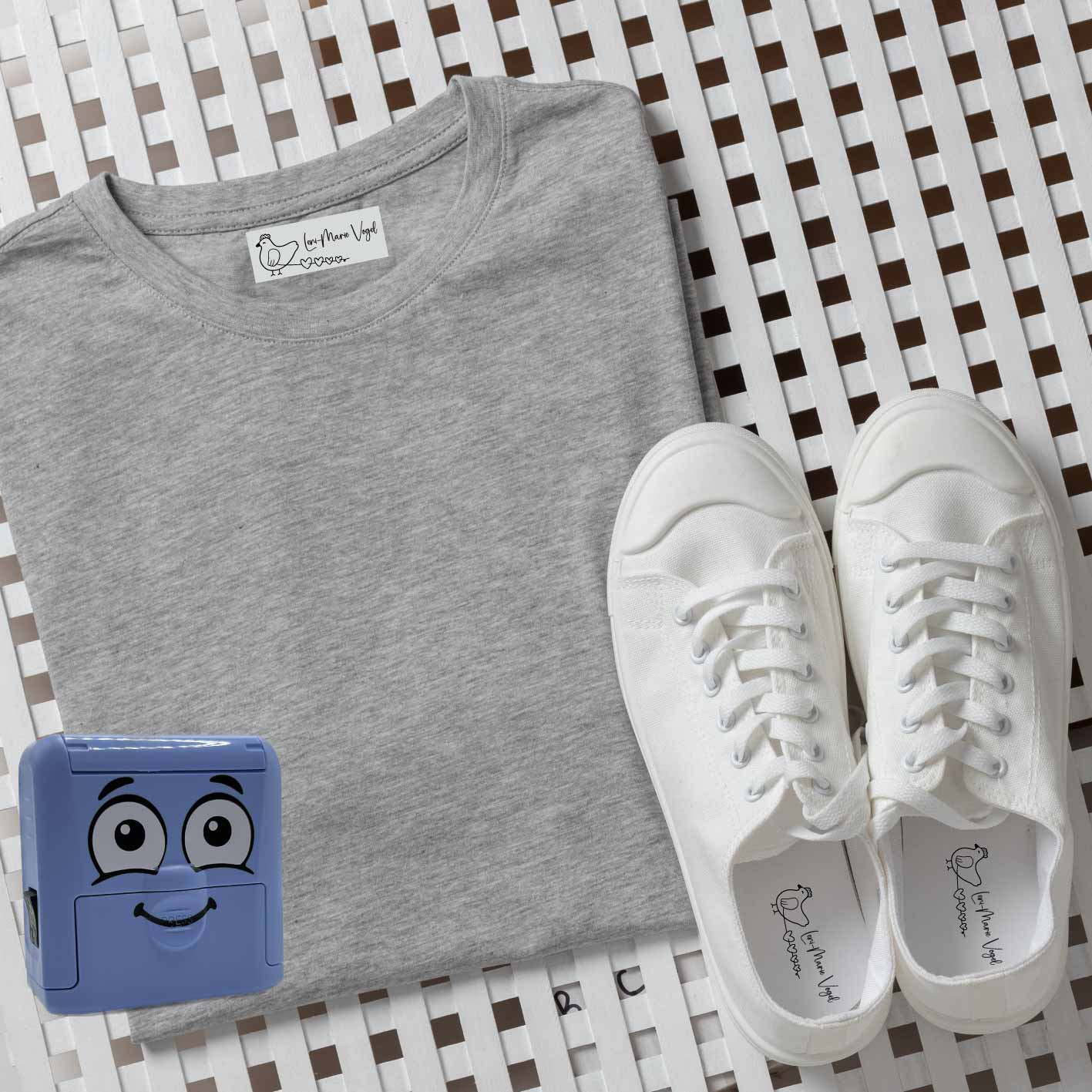 Dein personalisierter Textilstempel „Huhn“ | 38 x 14 mm