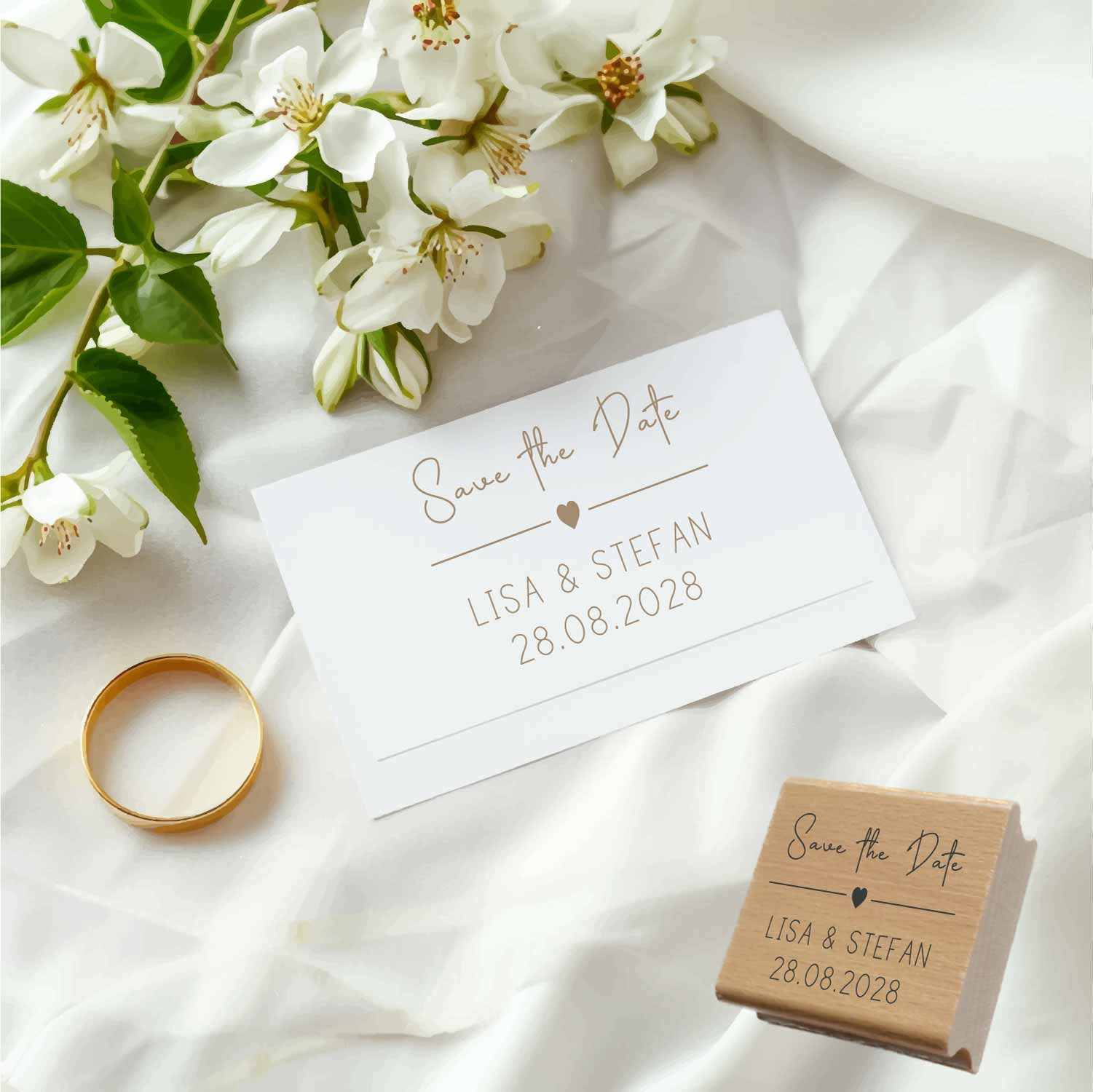 Personalisierter Hochzeits-STEMPEL "Lisa"