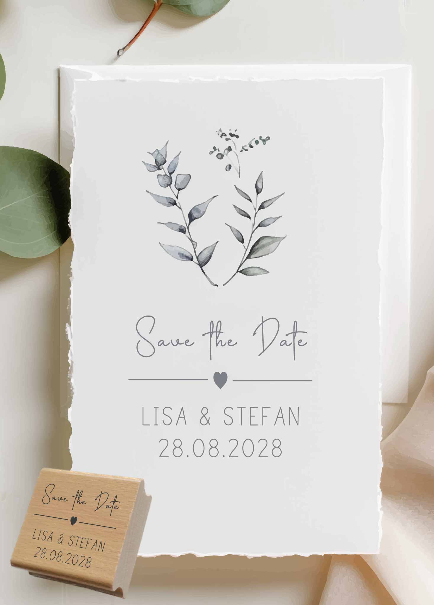 Personalisierter Hochzeits-STEMPEL "Lisa"