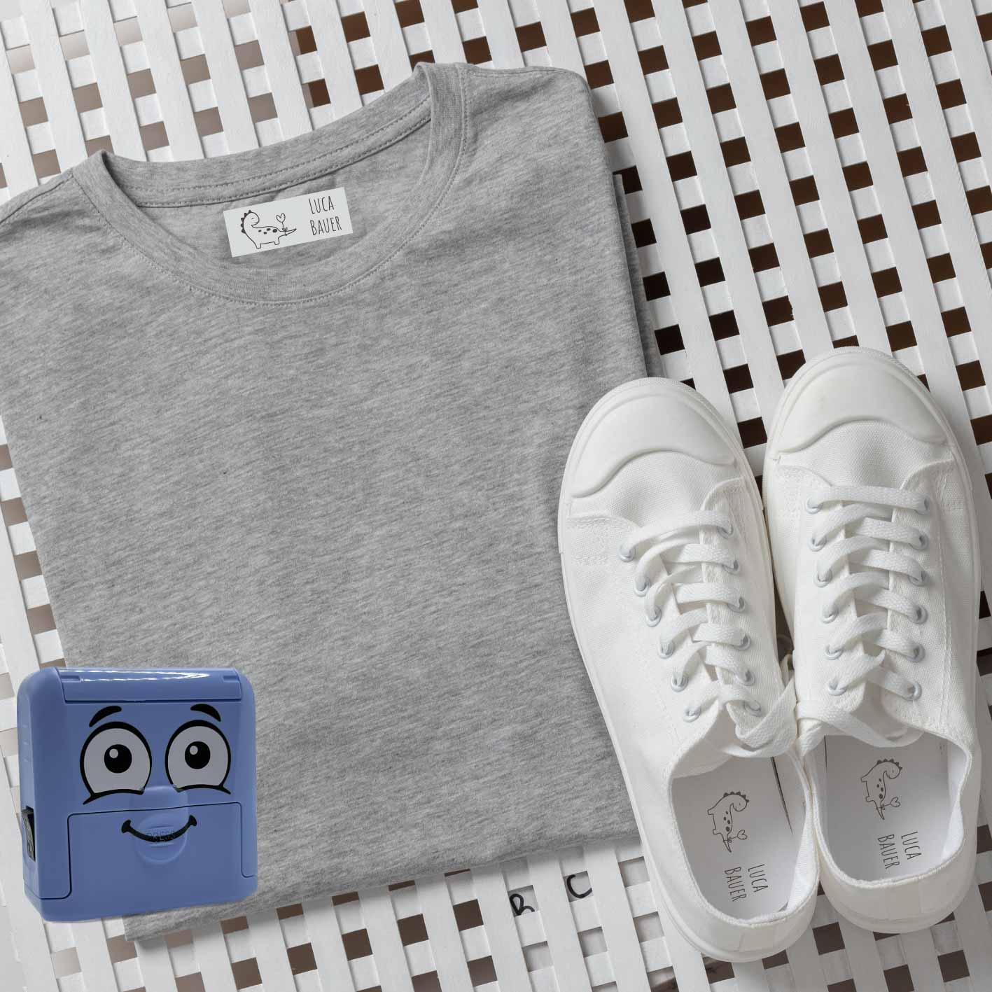 Dein personalisierter Textilstempel „Dino“ | 38 x 14 mm