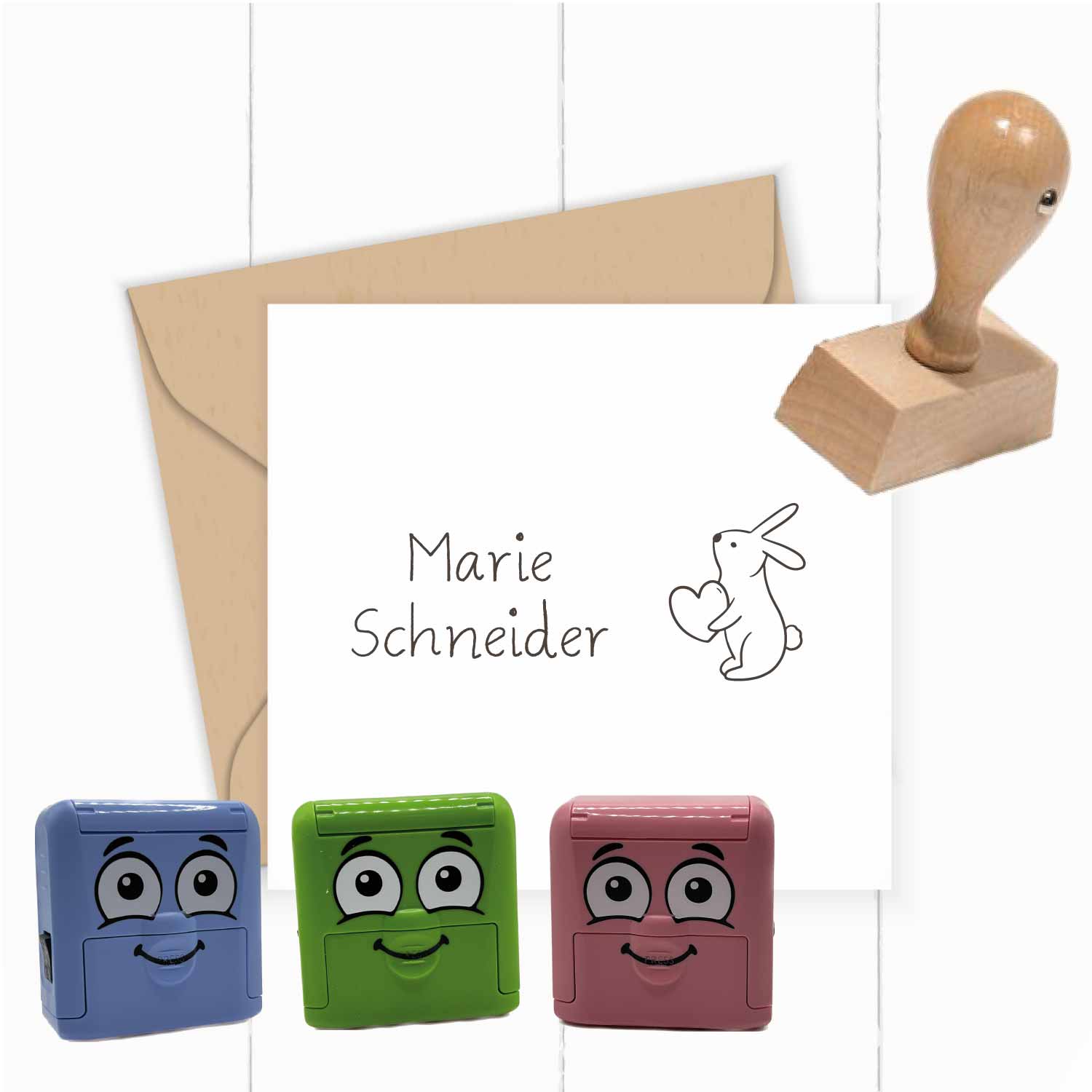 Dein personalisierter Textilstempel „Hase“ | 38 x 14 mm