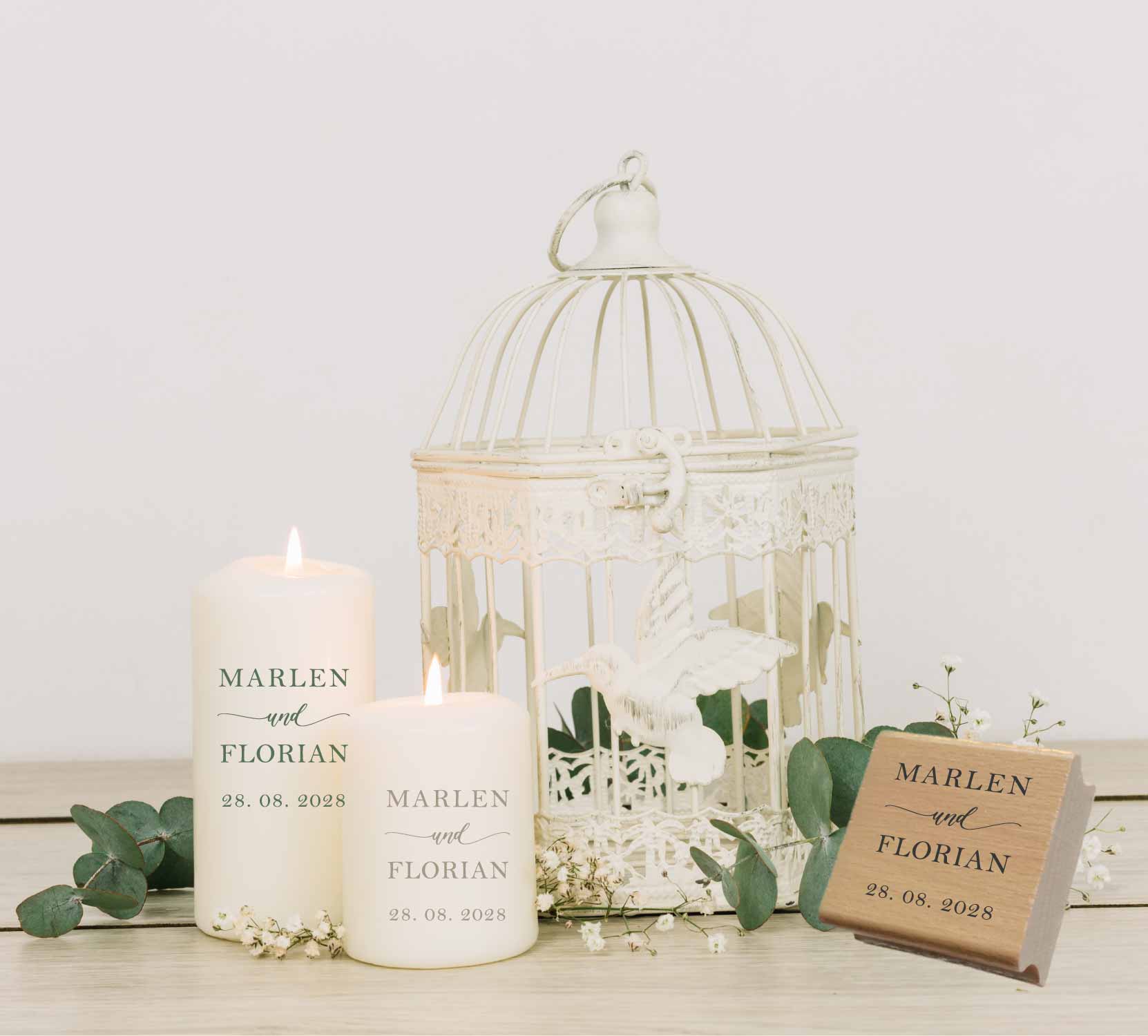 Personalisierter Hochzeits-STEMPEL "Marlen"