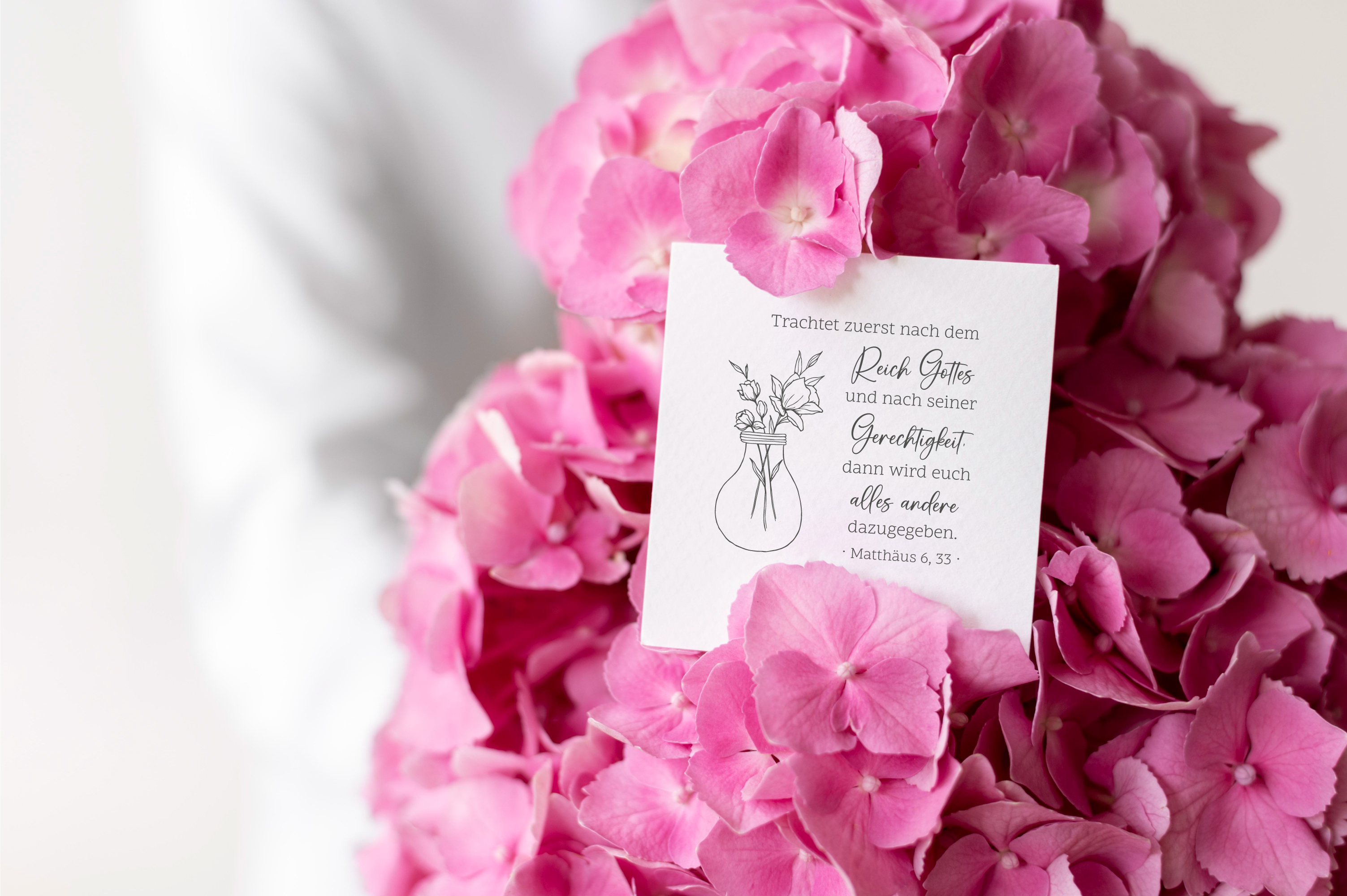 Bibelversstempel Trachtet zuerst nach dem Reich Gottes - Matthäus 6,33