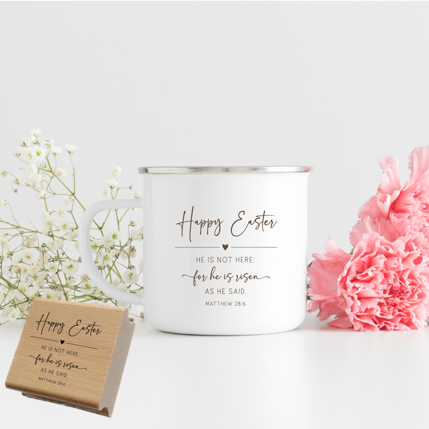 Happy Easter STEMPEL "He is not here: for he is risen" Matthew 28:6