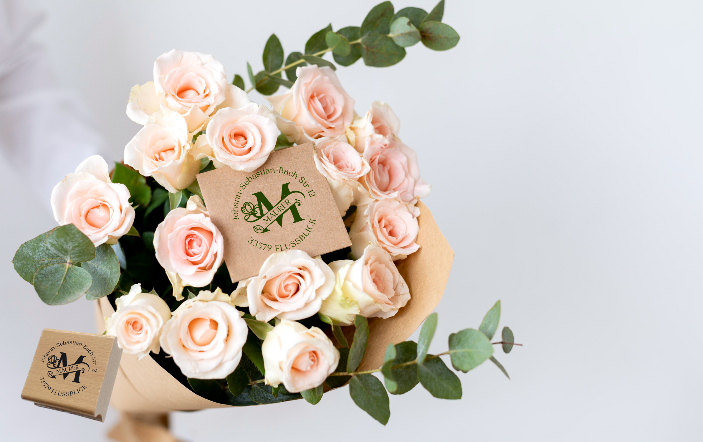 Personalisierter Adresstempel "Maurer" | 4–10 cm 