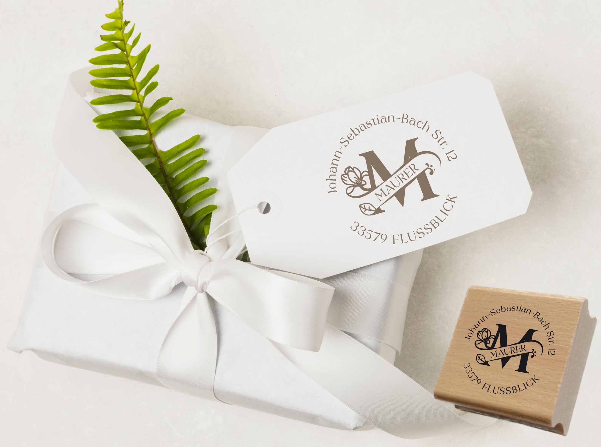 Personalisierter Adresstempel "Maurer" | 4–10 cm 