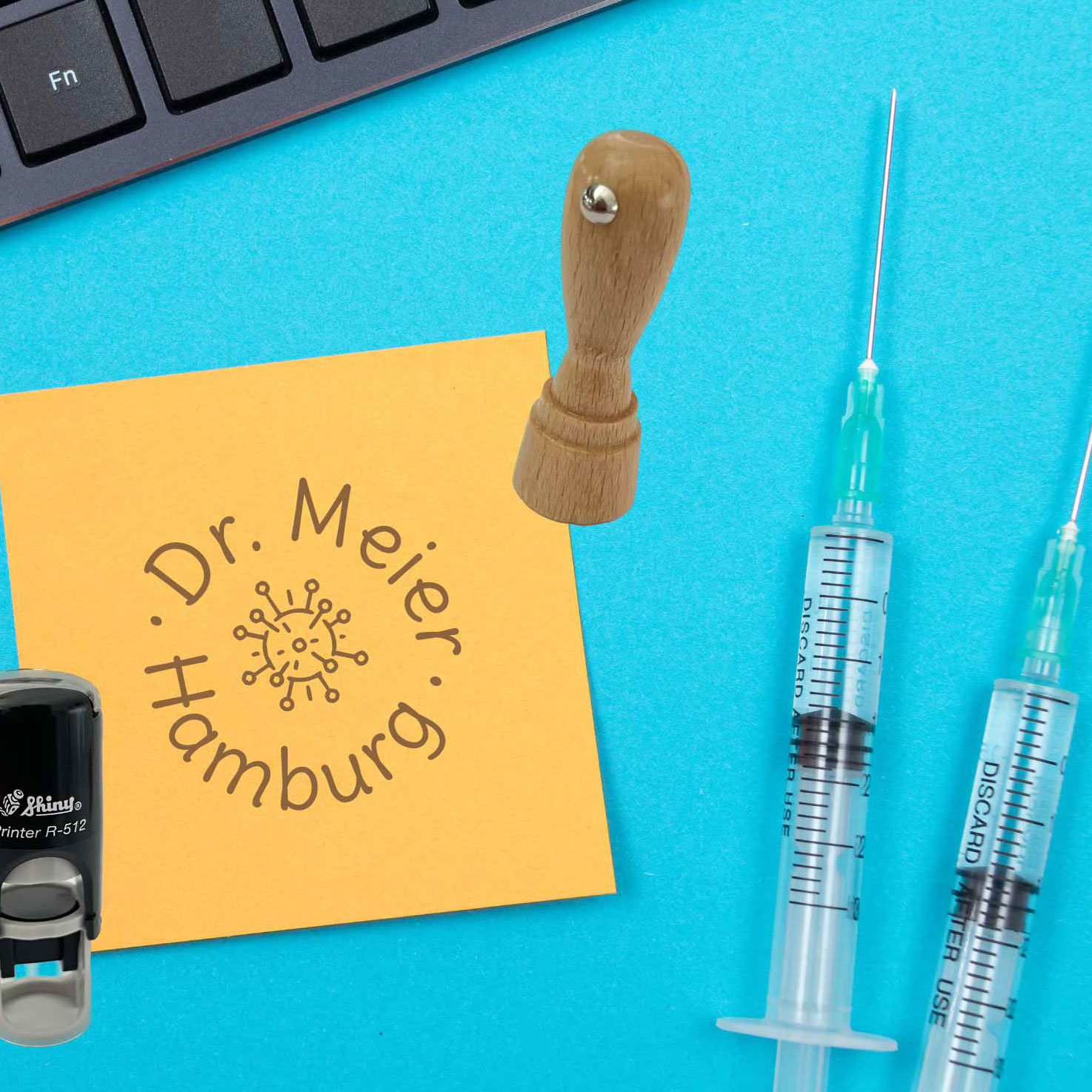 Praxisstempel | Arztstempel – 12 mm passend f. Impfausweis-Feld