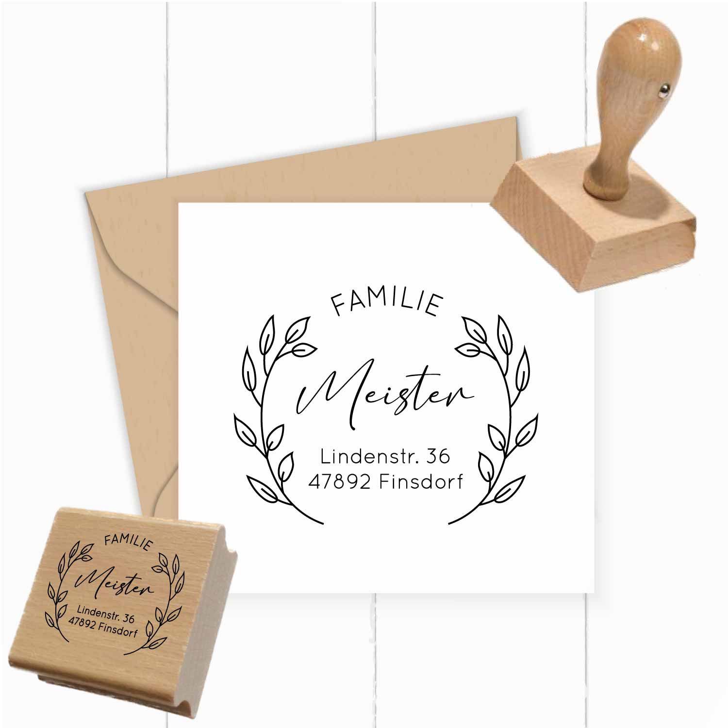 Personalisierter Adresstempel "Meister" | 4–10 cm 