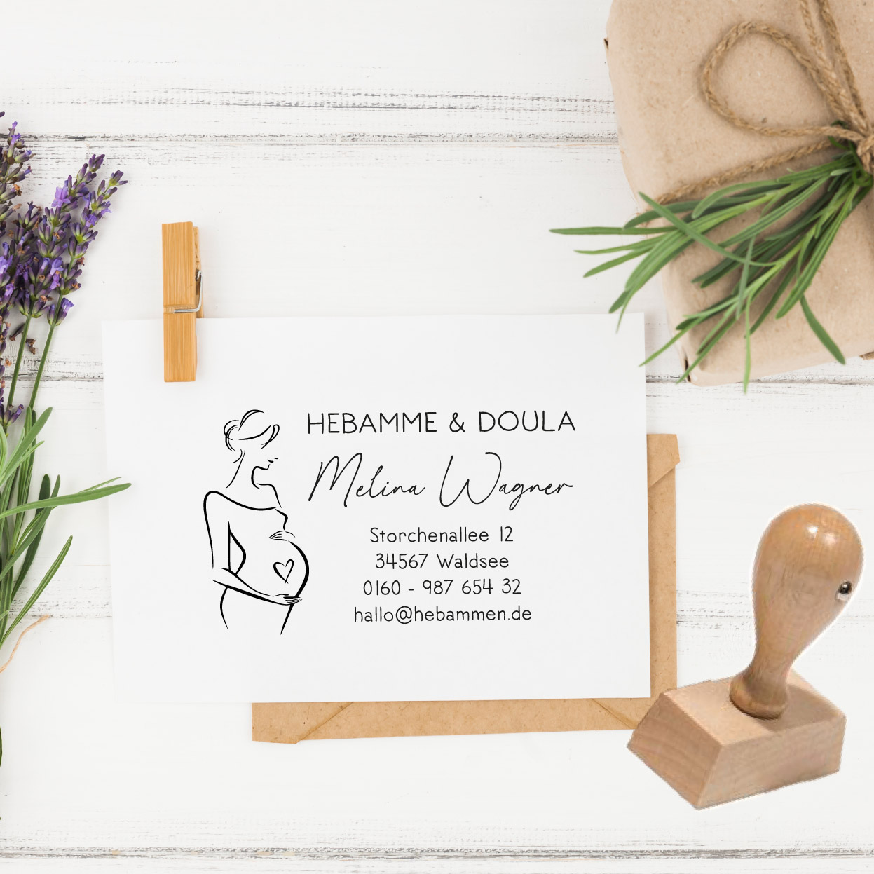 Adressstempel für Hebammen & Geburtshelfer – personalisiert