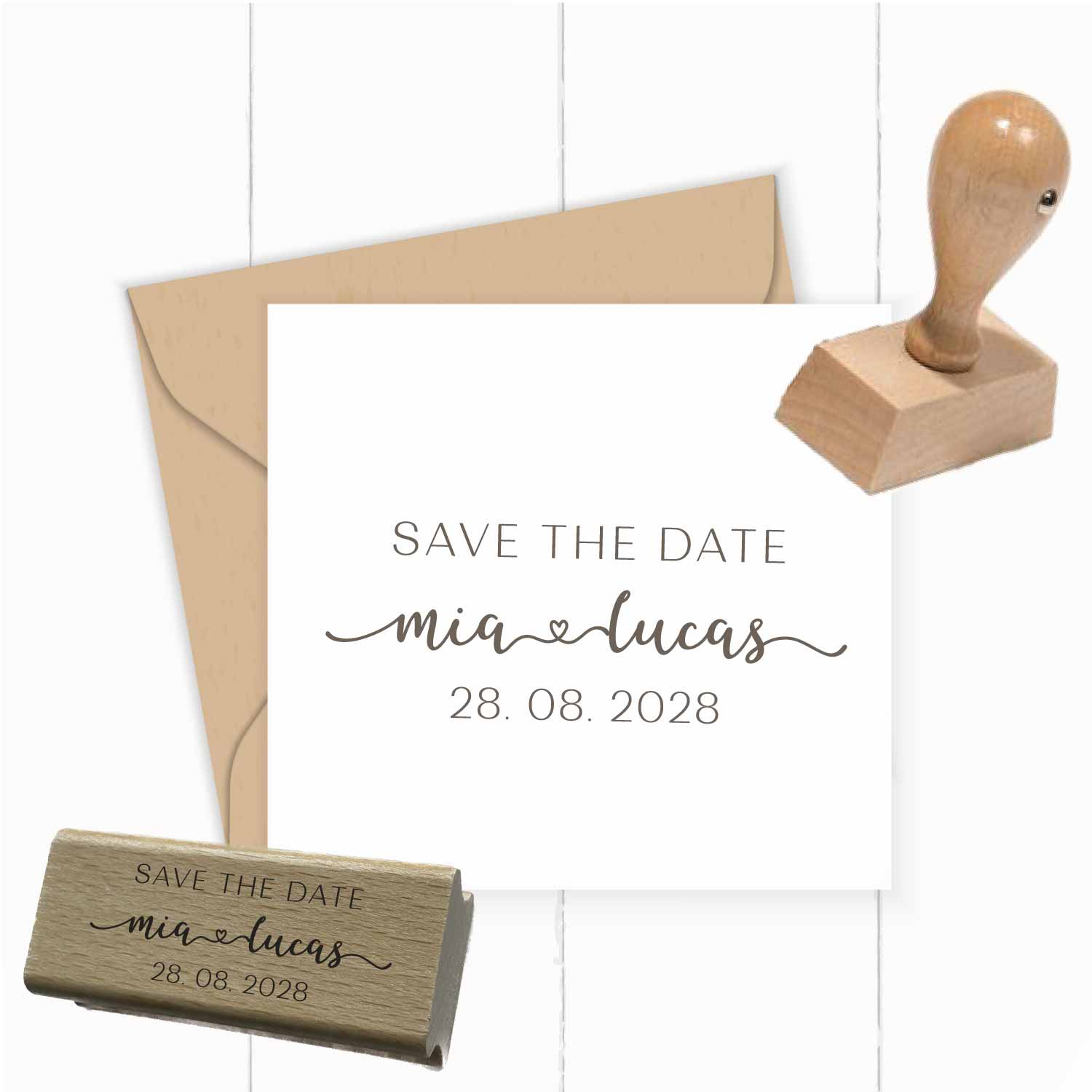 Personalisierter Hochzeits-STEMPEL "Mia"