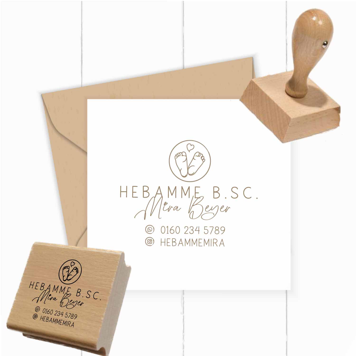 AdressSTEMPEL für Hebammen und Geburtshelfer "Mira"