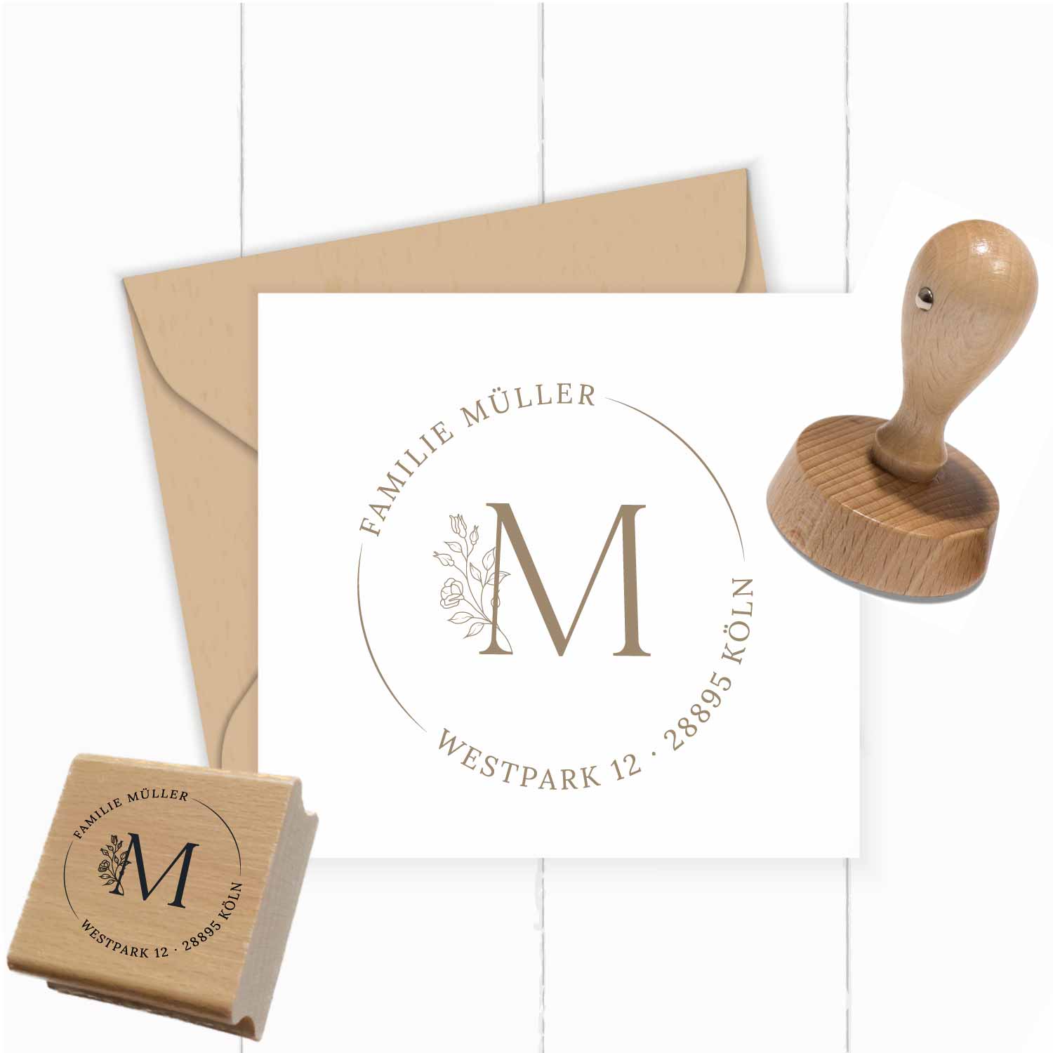 Personalisierter Adresstempel "Müller" | 4–10 cm