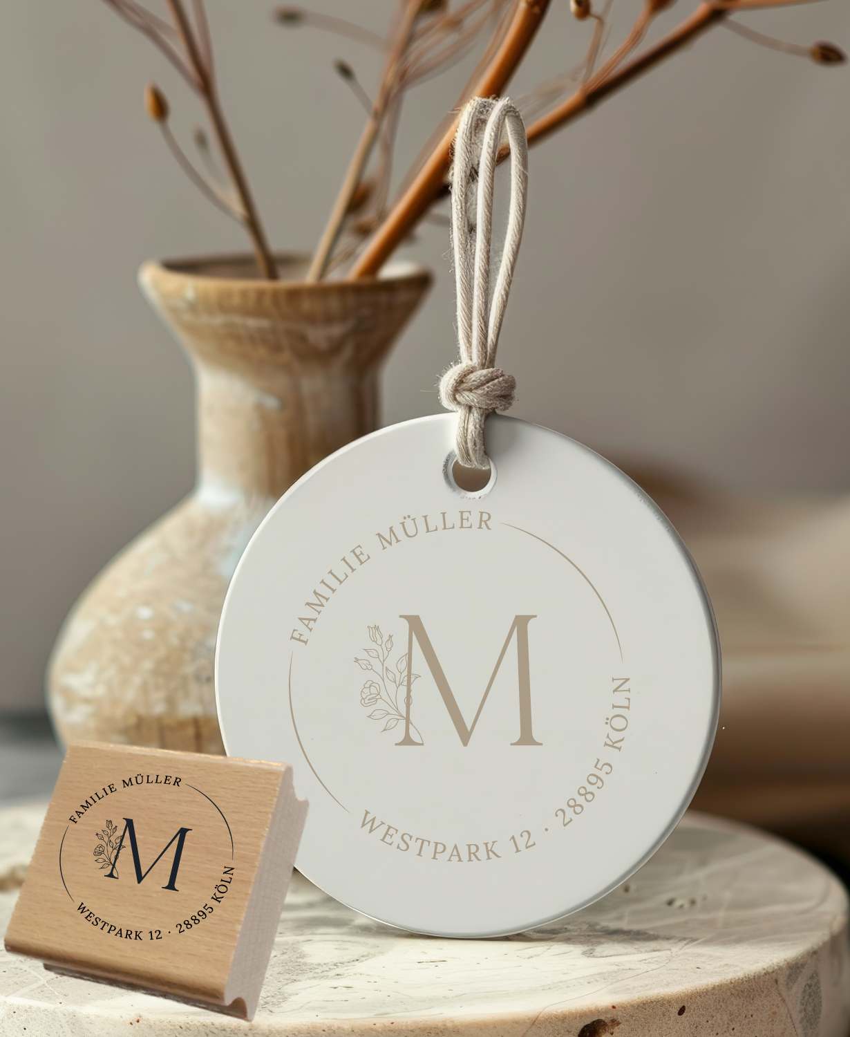 Personalisierter Adresstempel "Müller" | 4–10 cm
