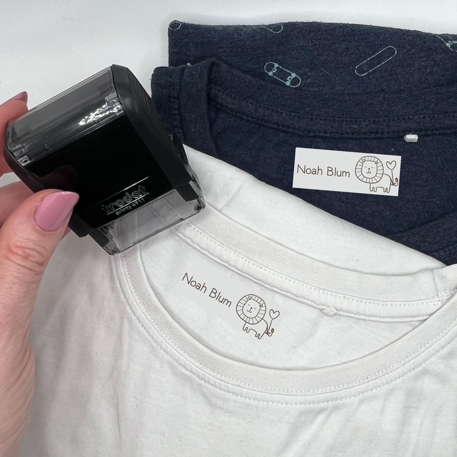 Dein personalisierter Textilstempel „Löwe“ | 38 x 14 mm