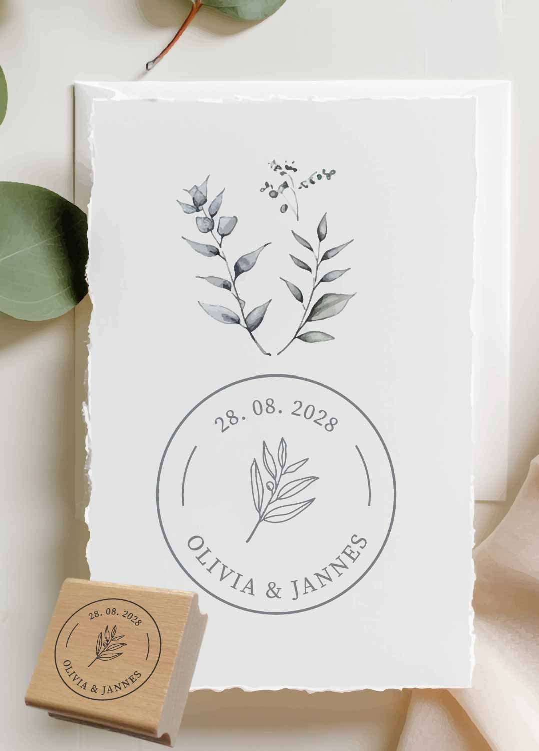 Personalisierter Hochzeits-STEMPEL "Olivia"