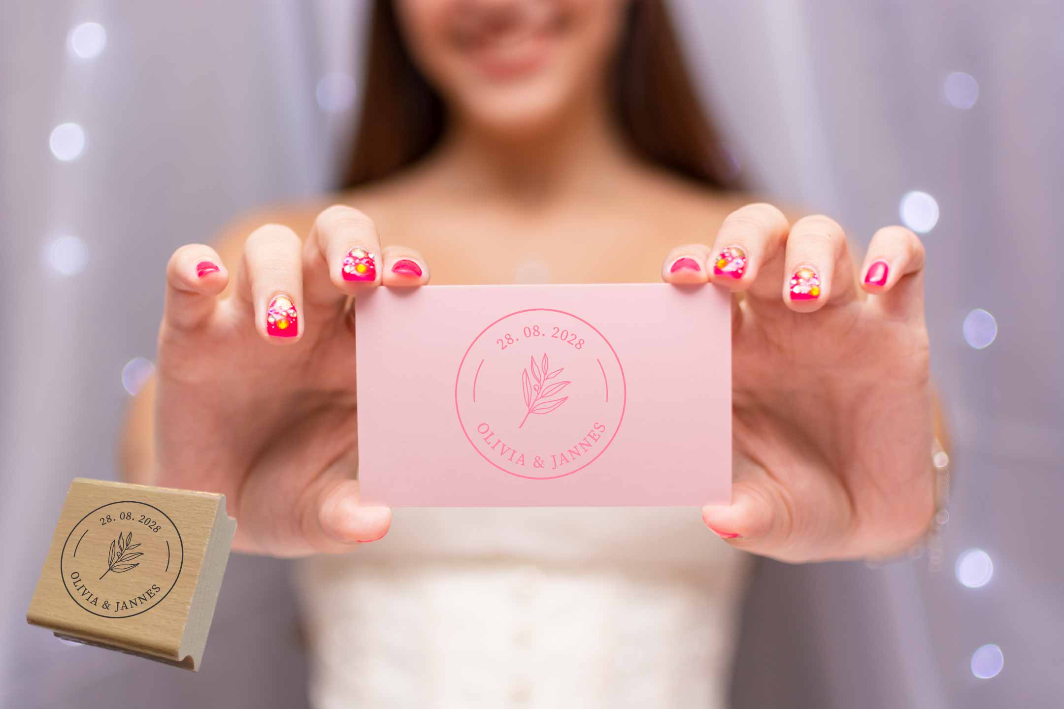 Personalisierter Hochzeits-STEMPEL "Olivia"