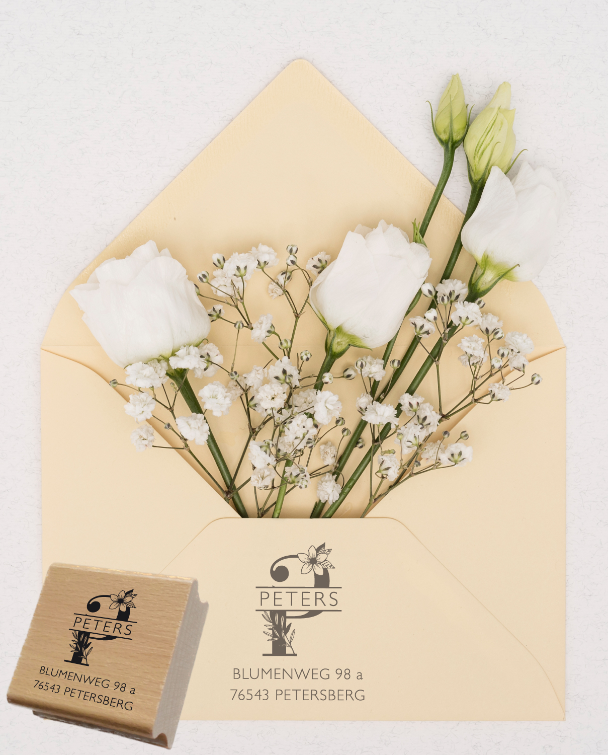 Personalisierter Adresstempel "Peters" | 4–10 cm 