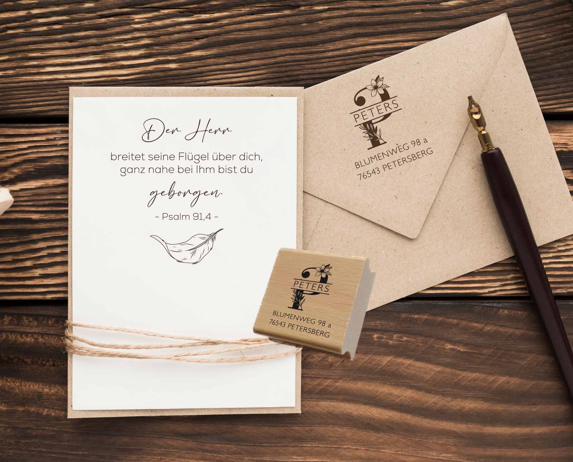 Personalisierter Adresstempel "Peters" | 4–10 cm 