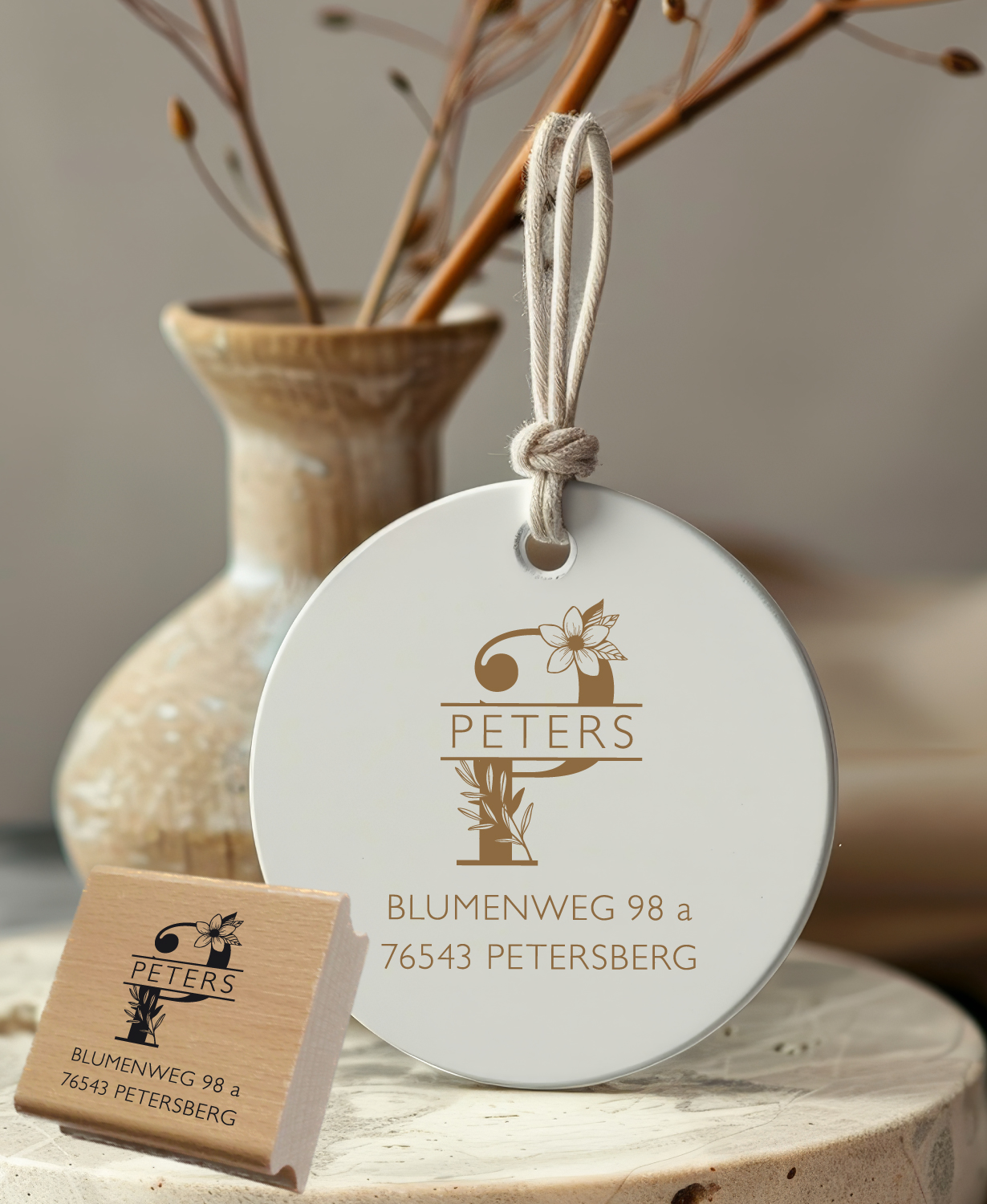 Personalisierter Adresstempel "Peters" | 4–10 cm 