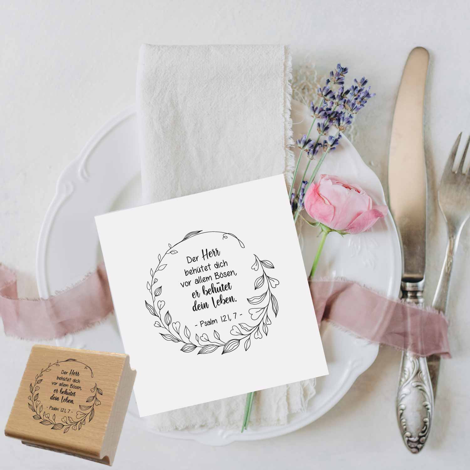 Bibelversstempel - Der Herr behütet dich - Psalm 121,7