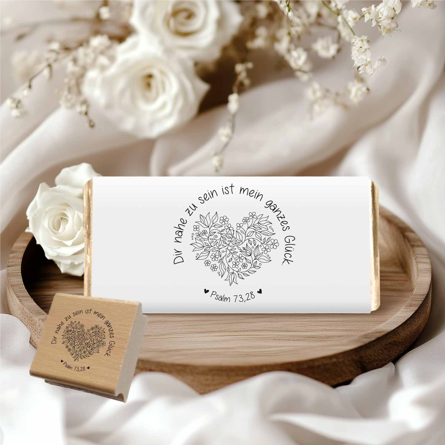 Bibelversstempel - Dir nahe zu sein ist mein ganzes Glück. Psalm 73,28