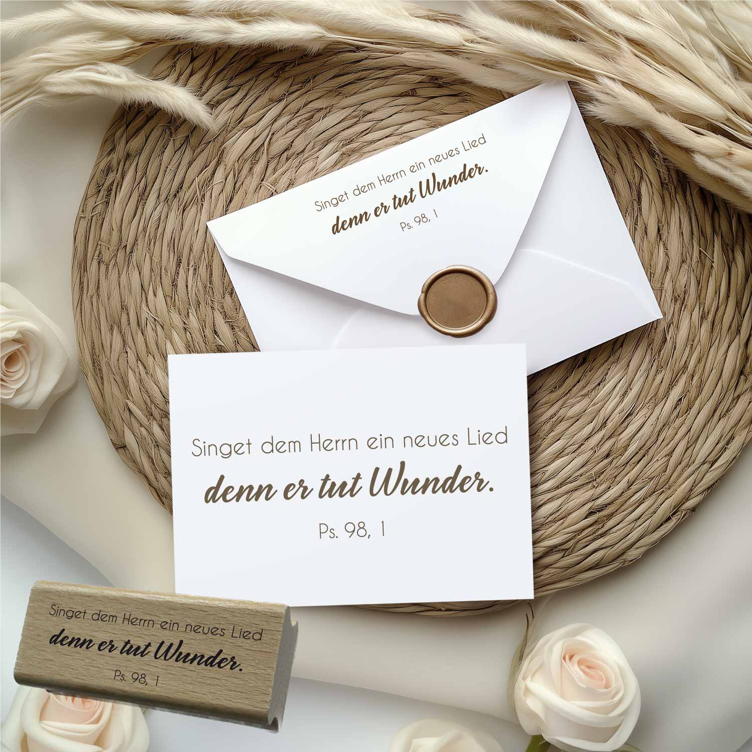 Bibelversstempel - Singt dem Herrn ein neues Lied - Psalm 98,1