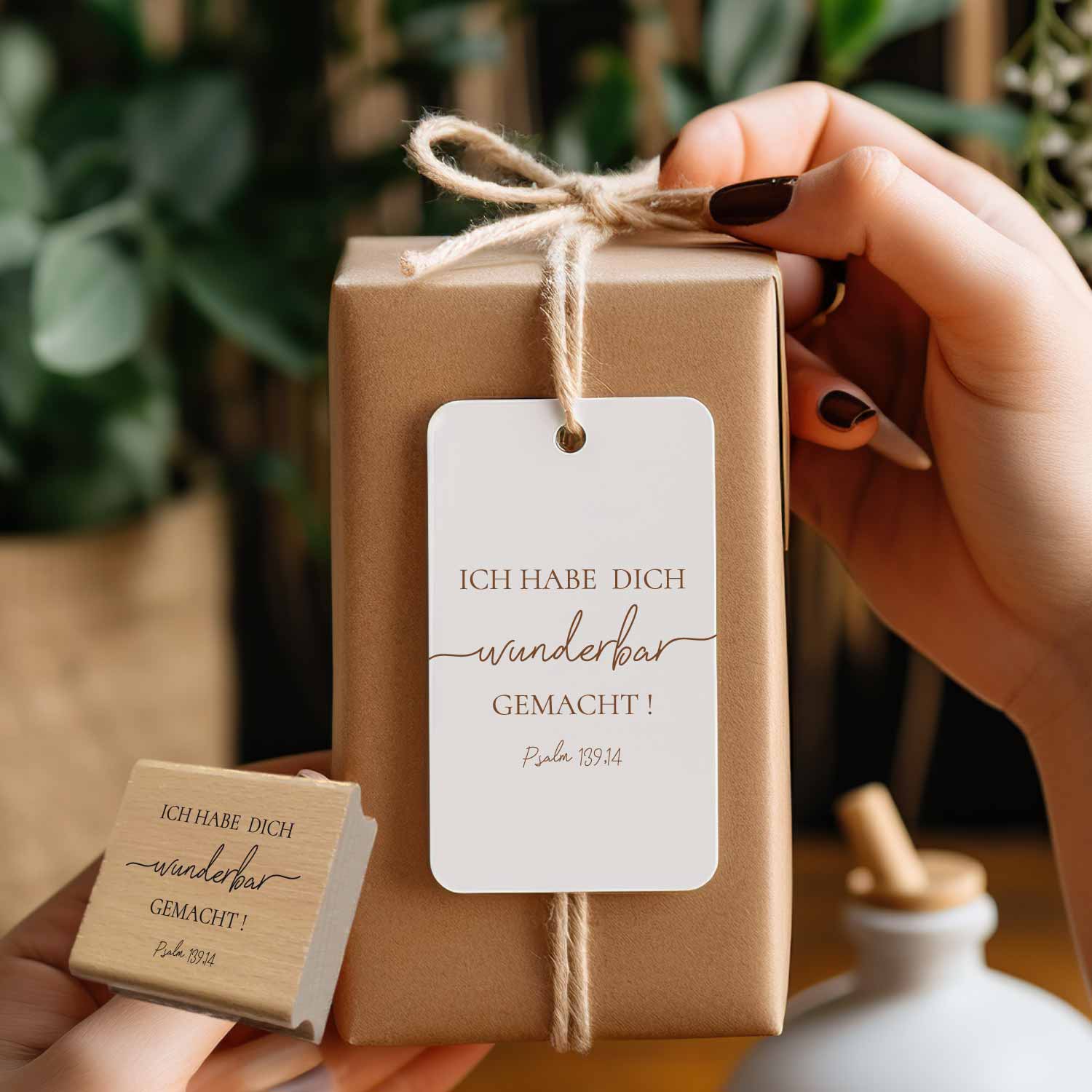 Bibelversstempel - Ich habe dich wunderbar gemacht! Psalm 139,14