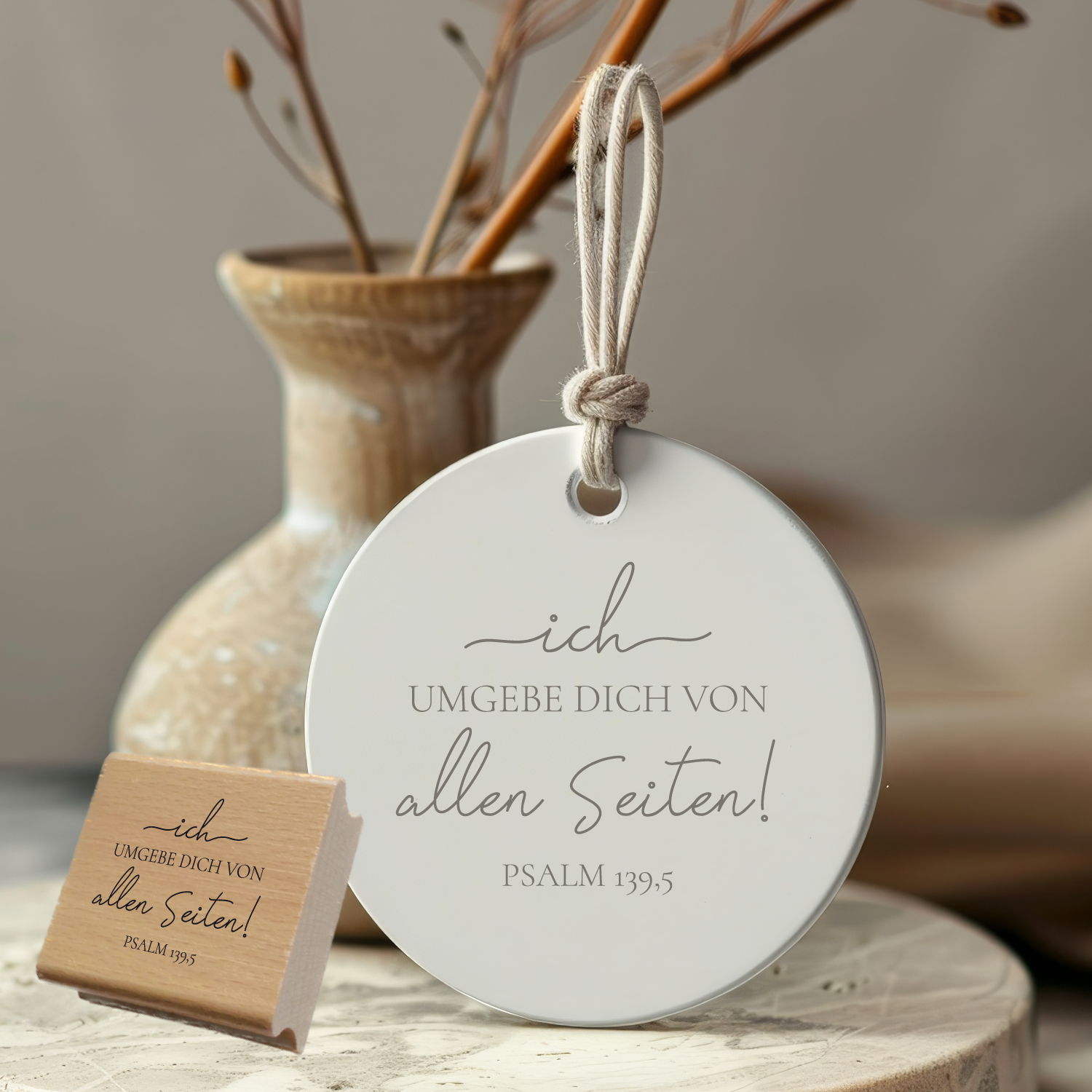 Bibelversstempel - Ich umgebe dich von allen Seiten! Psalm 139,5