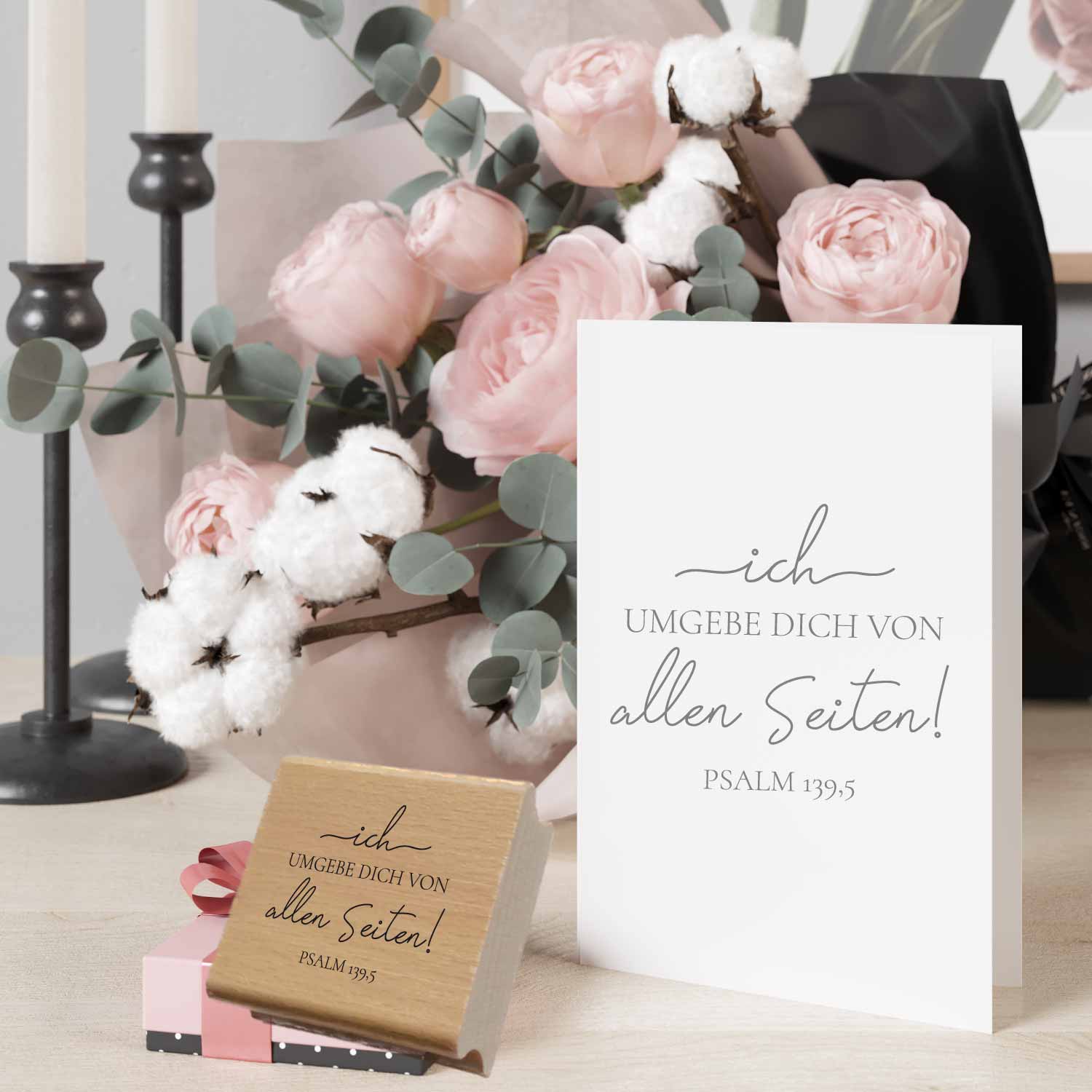 Bibelversstempel - Ich umgebe dich von allen Seiten! Psalm 139,5