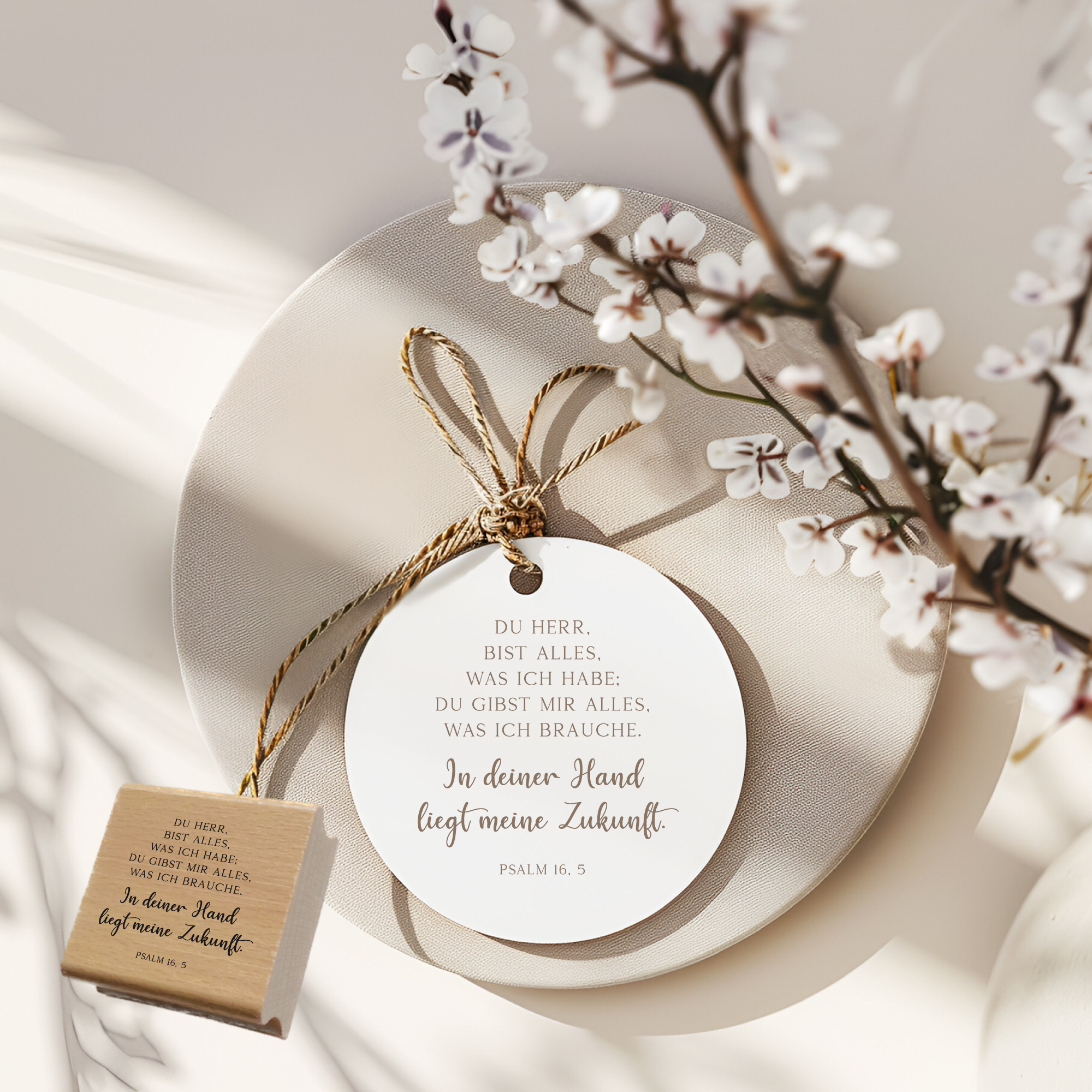 Bibelvers Segensstempel Psalm 16,5 „Du Herr, bist alles, was ich habe“ Vertrauen & Hoffnung