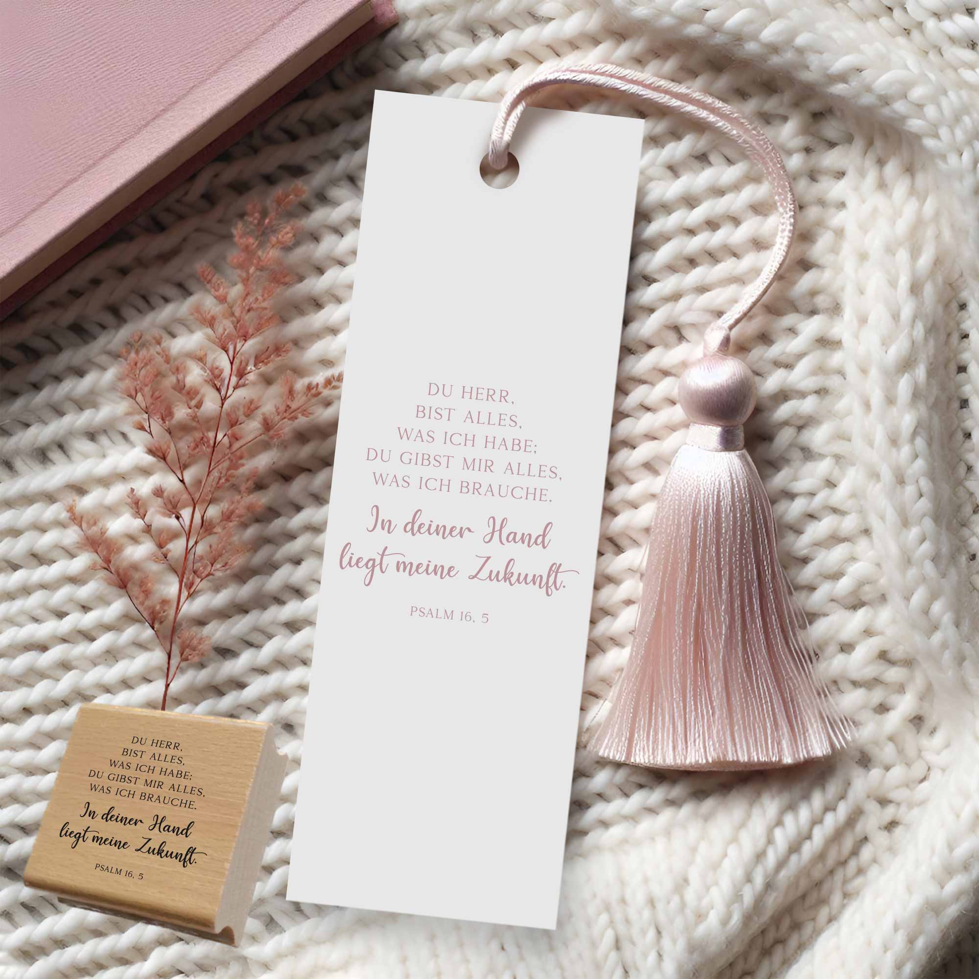 Bibelvers Segensstempel Psalm 16,5 „Du Herr, bist alles, was ich habe“ Vertrauen & Hoffnung