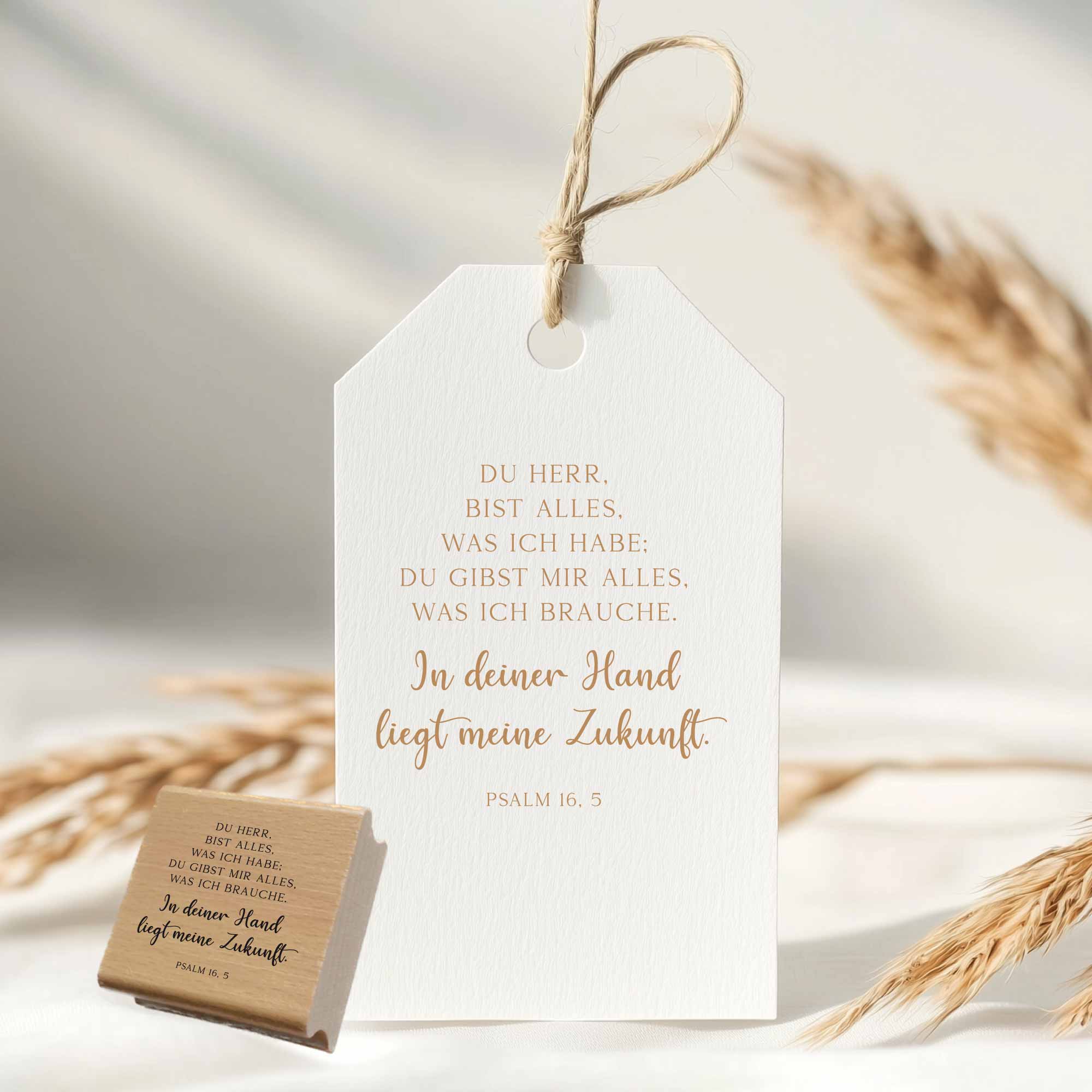 Bibelvers Segensstempel Psalm 16,5 „Du Herr, bist alles, was ich habe“ Vertrauen & Hoffnung