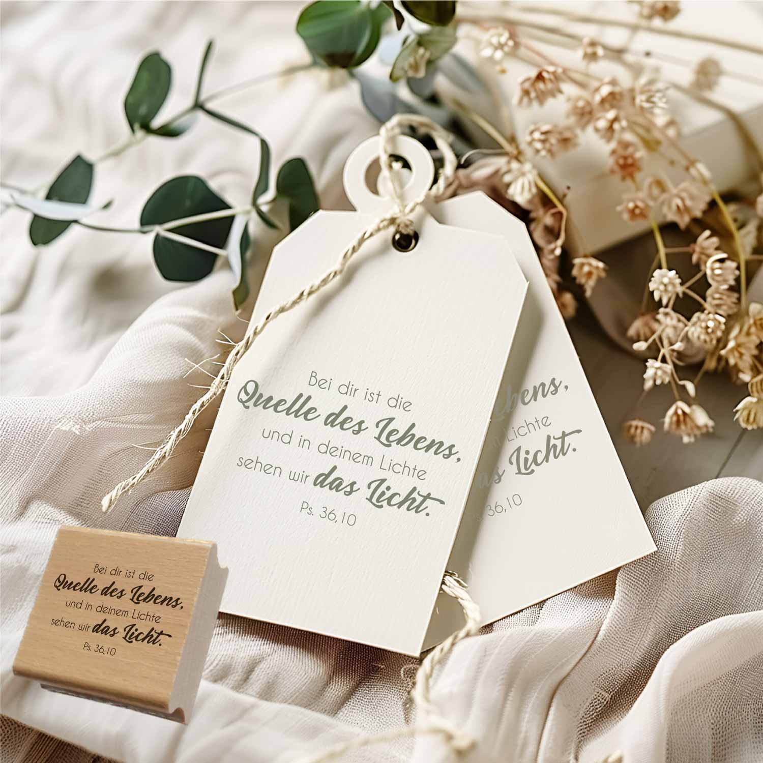 Bibelversstempel Bei dir ist die Quelle des Lebens - Psalm 36,10