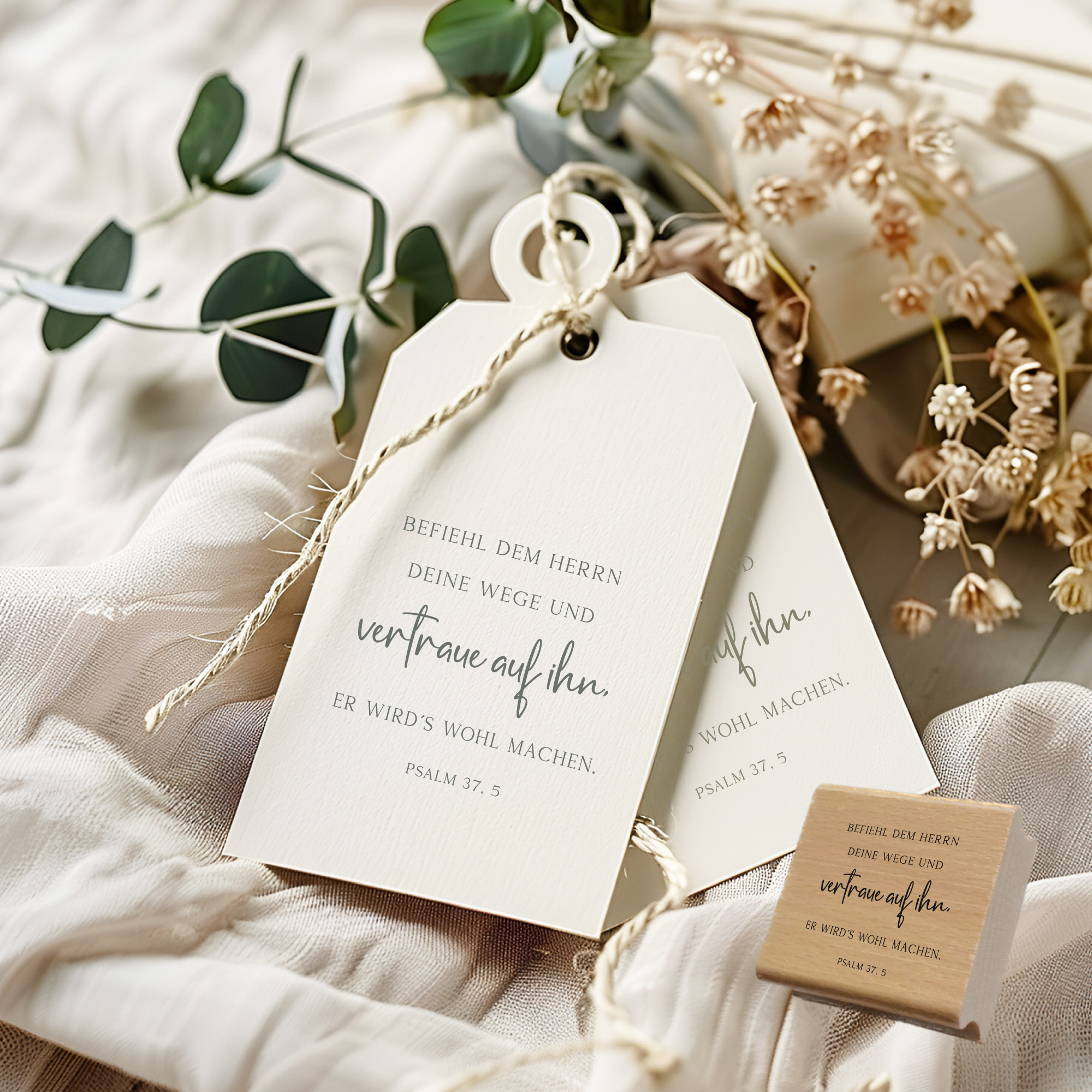 Bibelvers Segensstempel Psalm 37, 5 „Befiehl dem Herrn deine Wege“ Vertrauen & Hoffnung